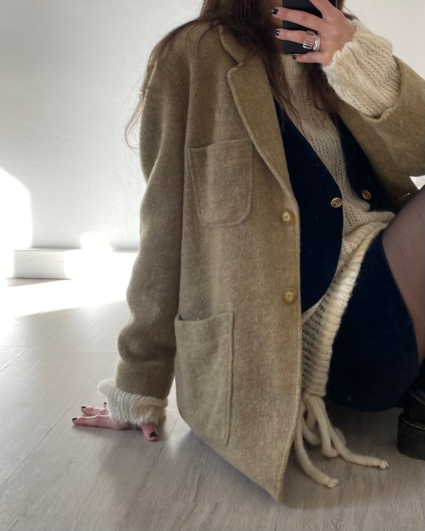 Cream wool blazer