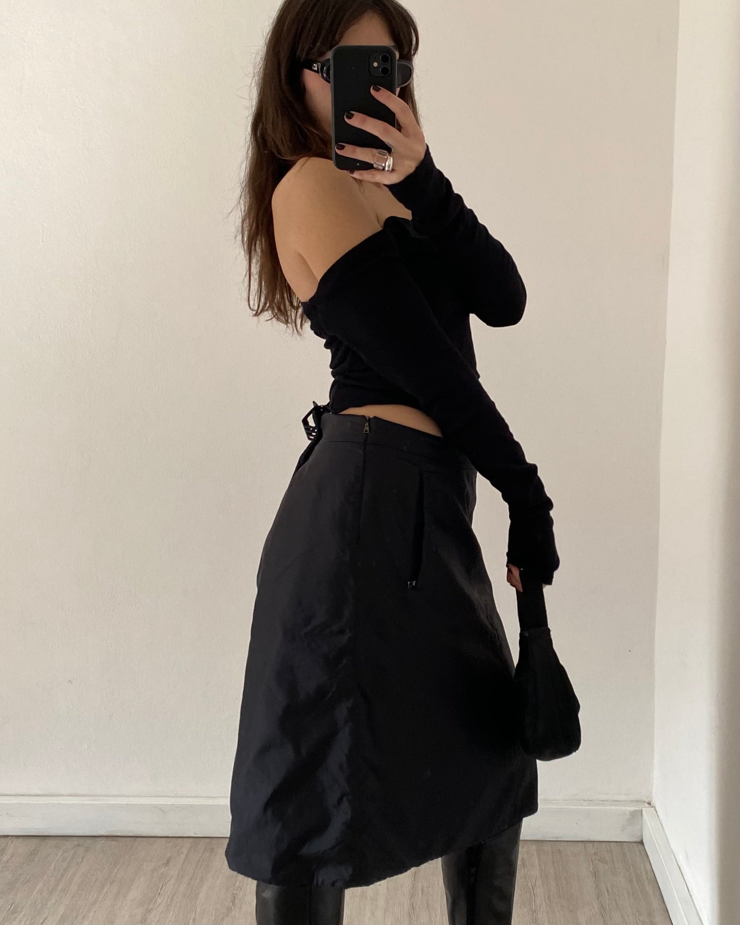 Prada nylon skirt