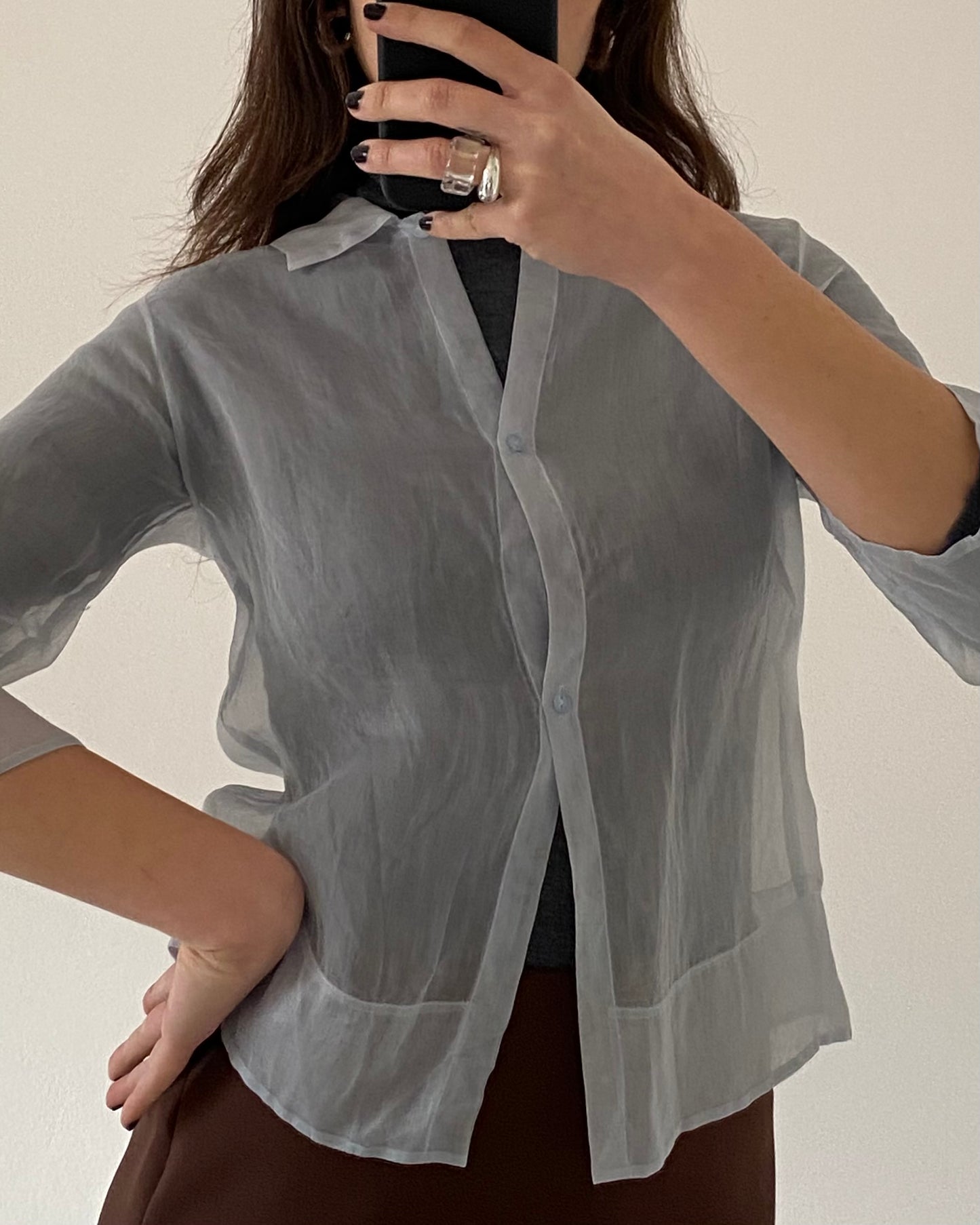 Organza silk shirt