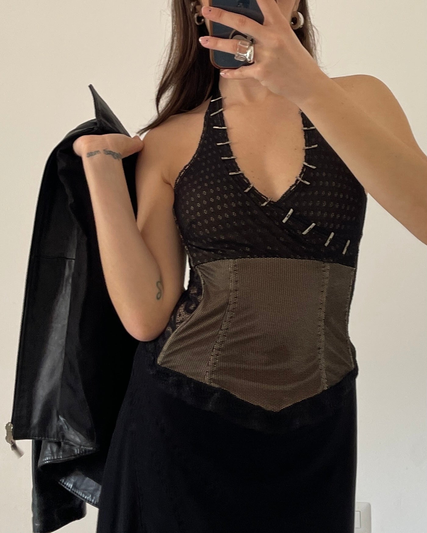 00s corset with metal details