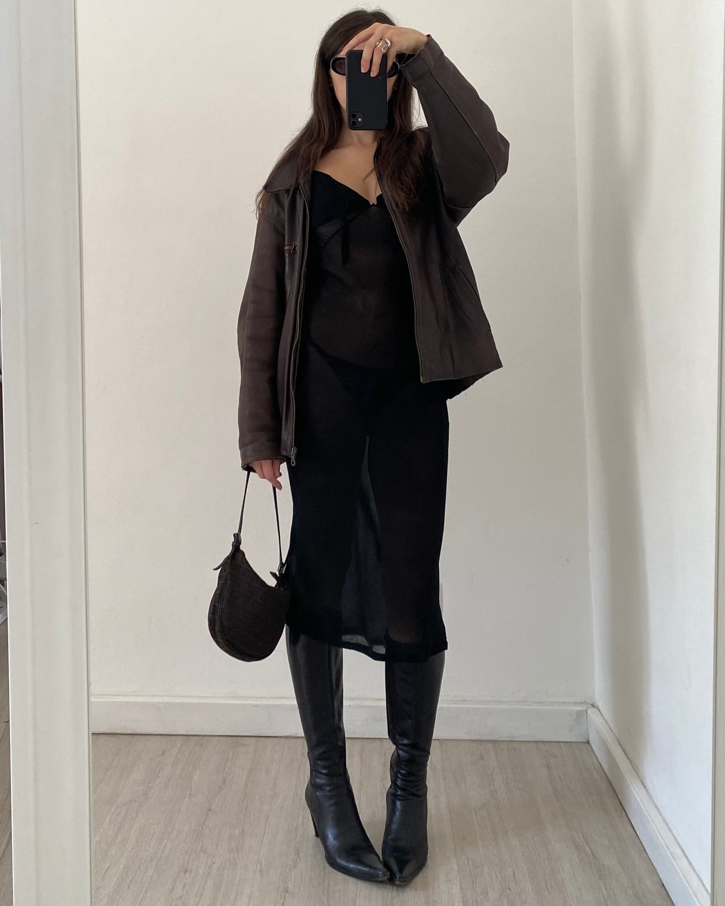 00s sheer midi dress