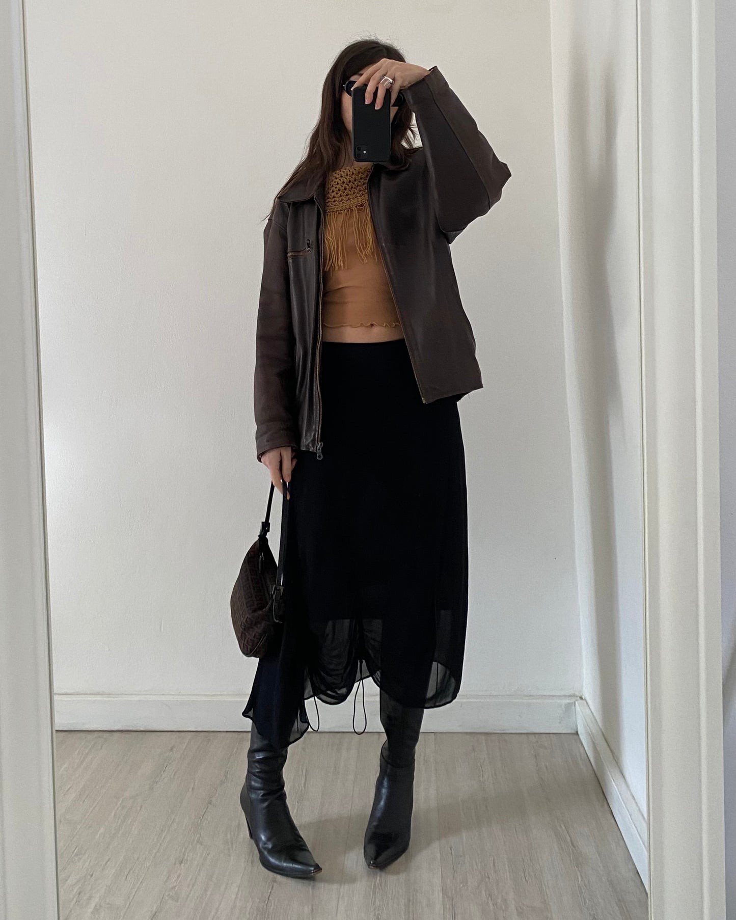 Sheer fringed micro mesh top