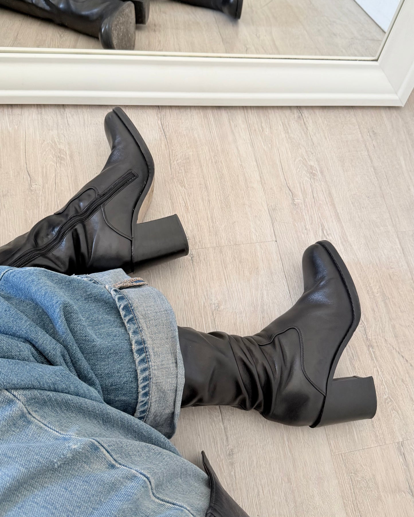 90s leather boots