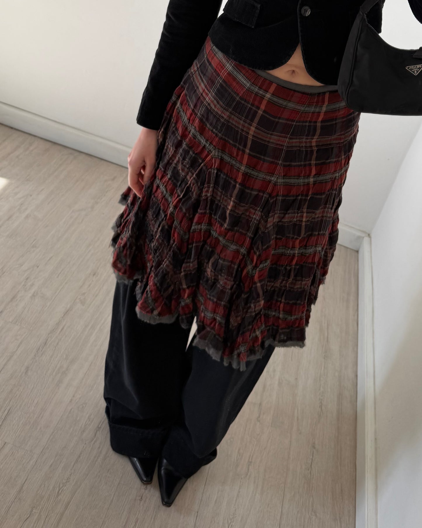 Trussardi check skirt