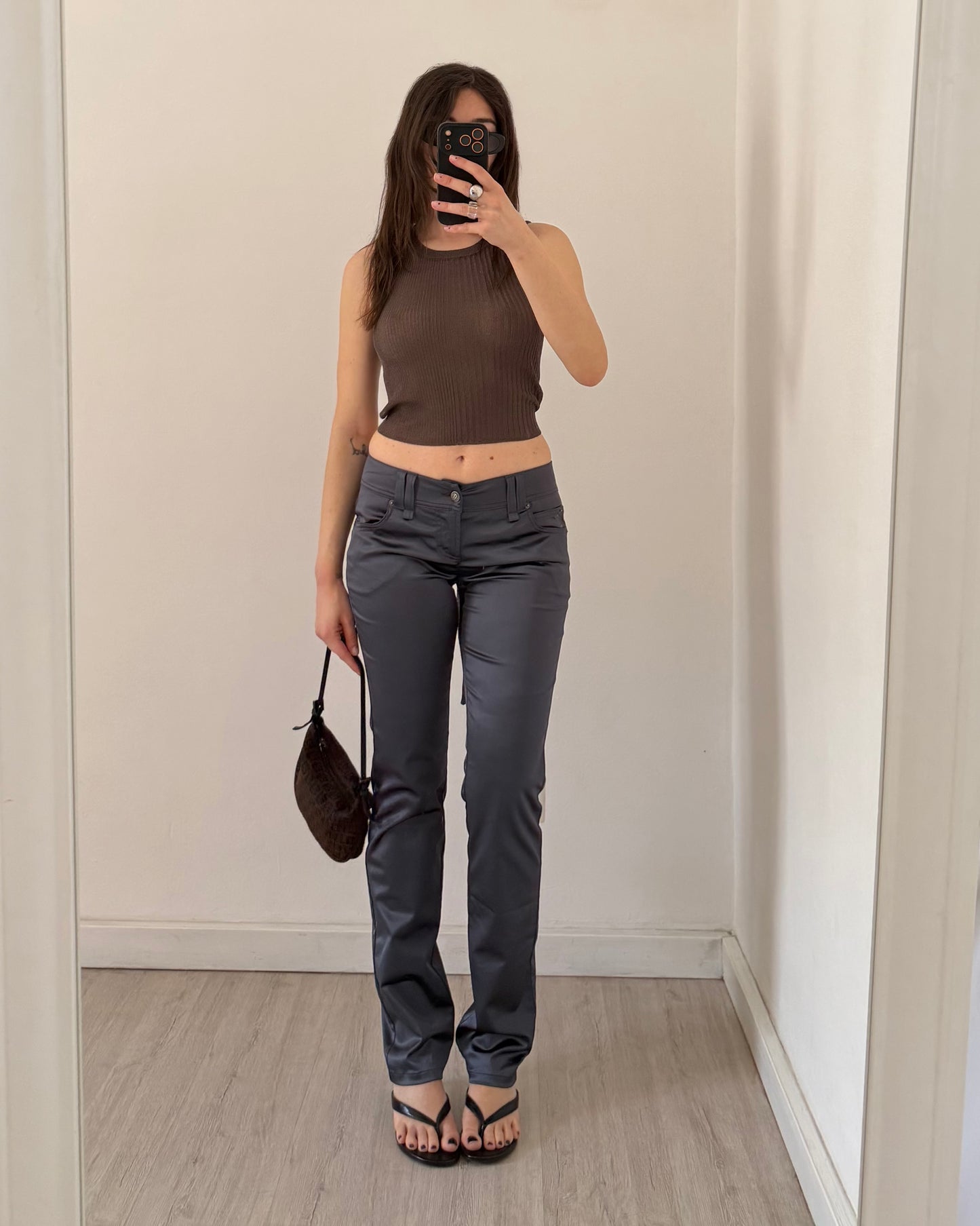 Jean Paul Gaultier satin trousers
