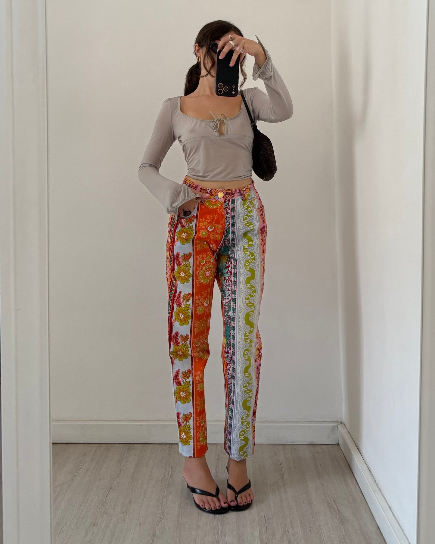 Moschino printed trousers