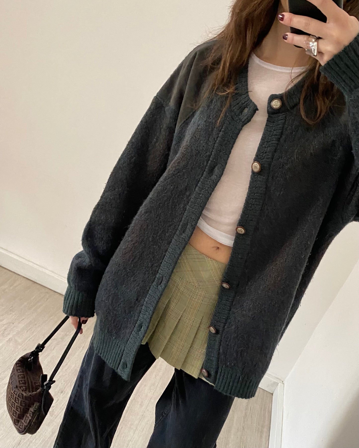 90s chunky wool cardigan