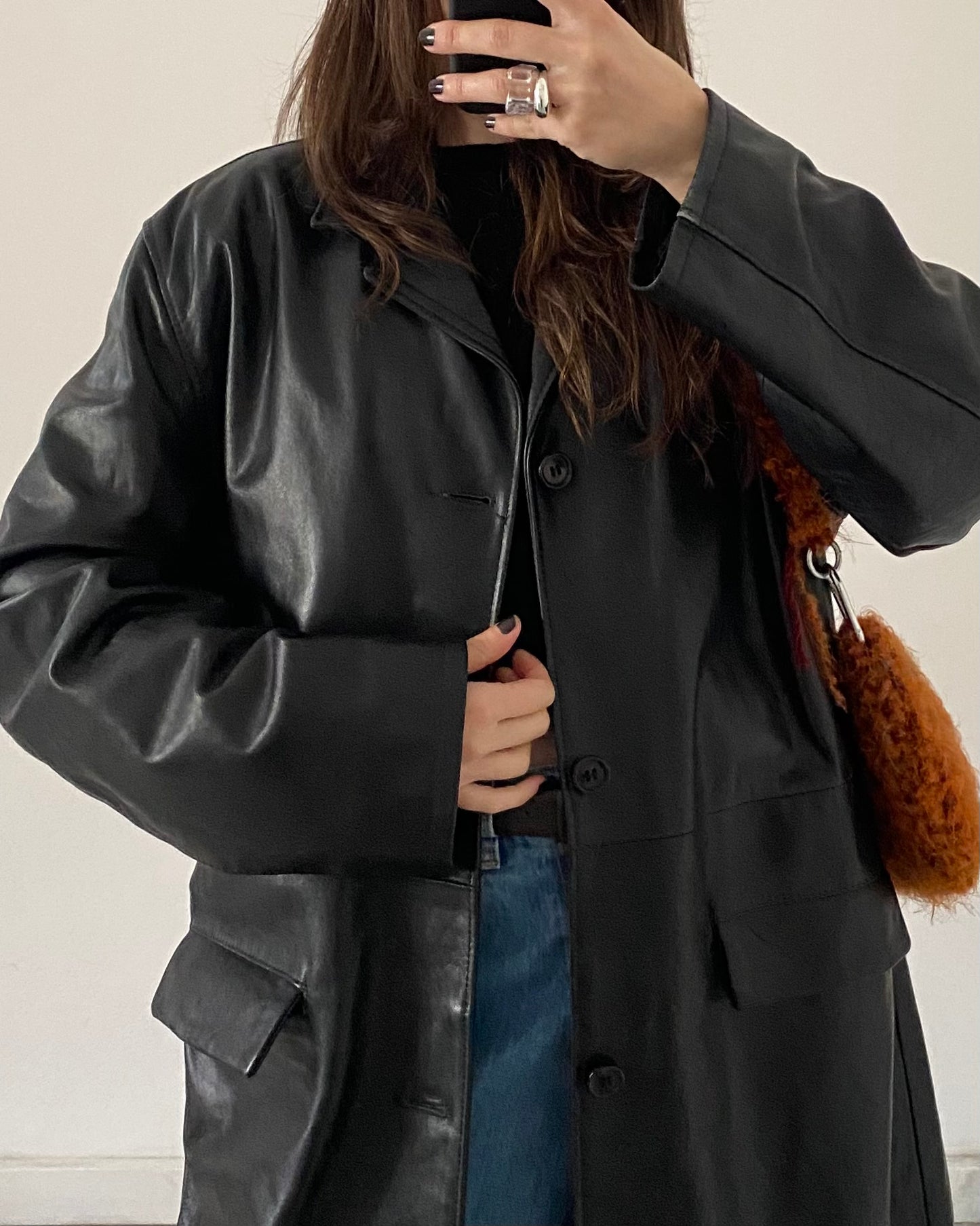 90s leather jacket