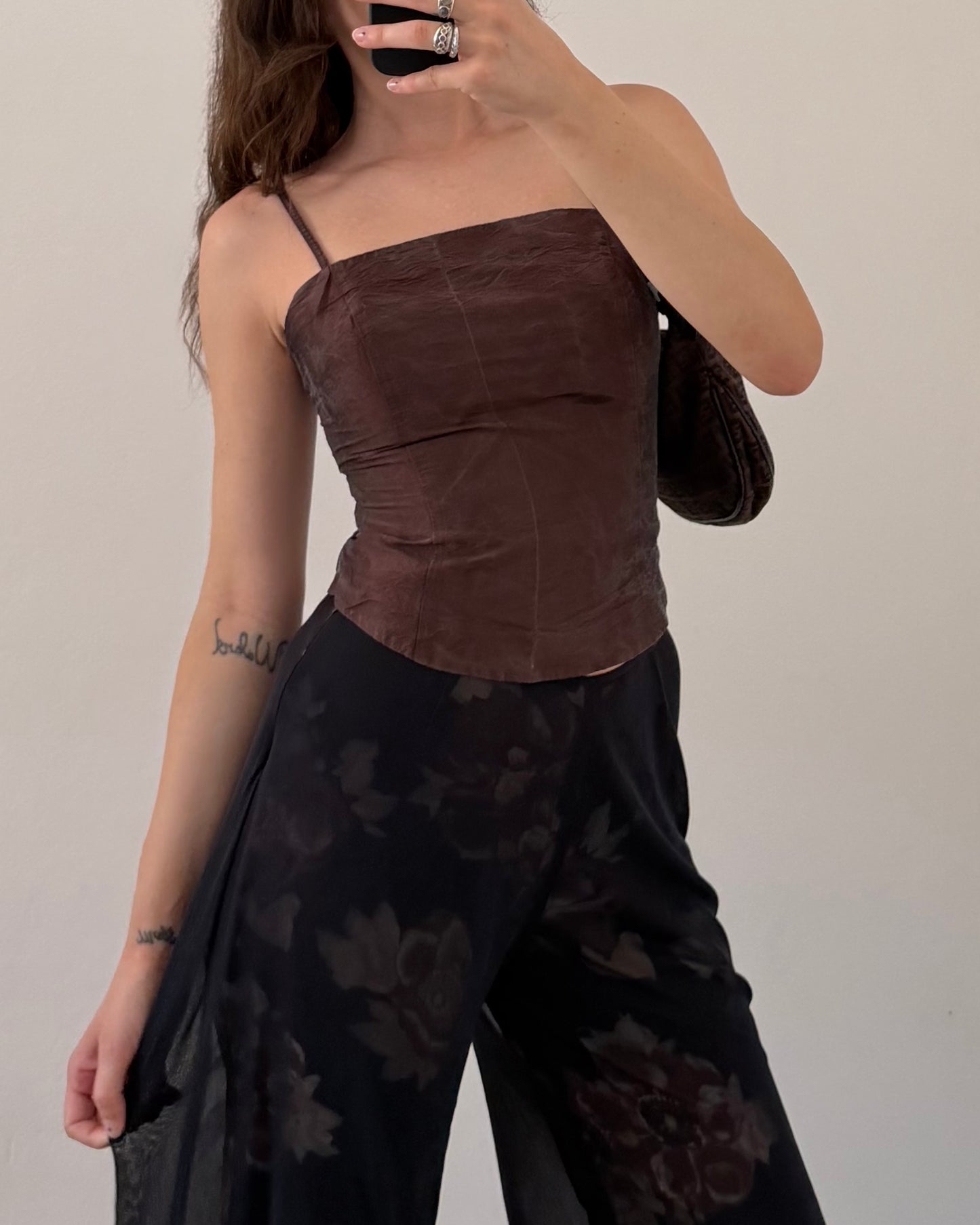Micro mesh double layered trousers