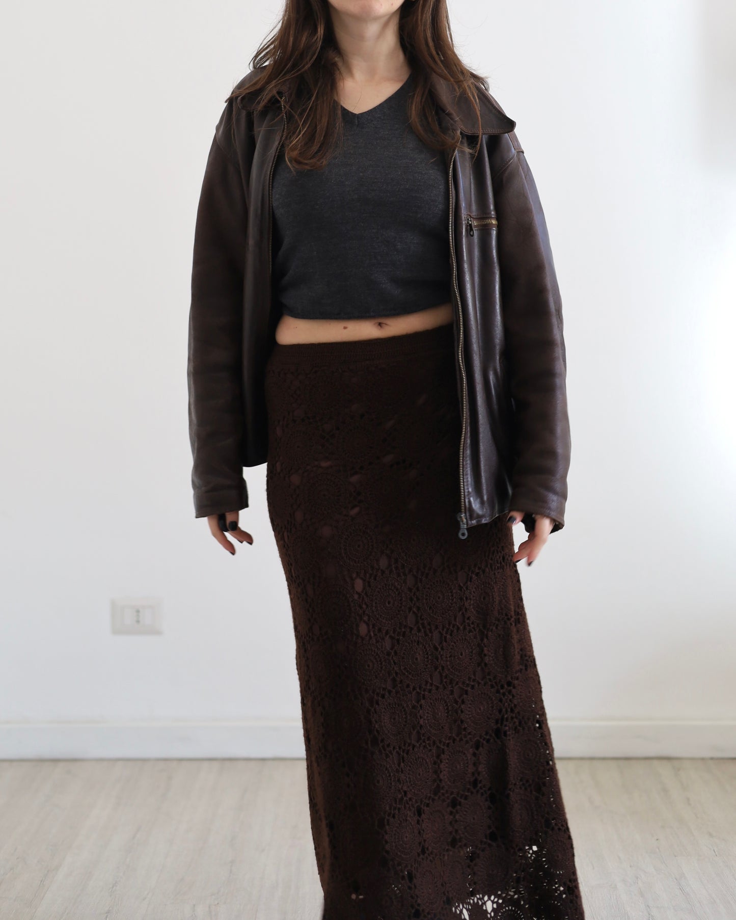 Knit maxi skirt