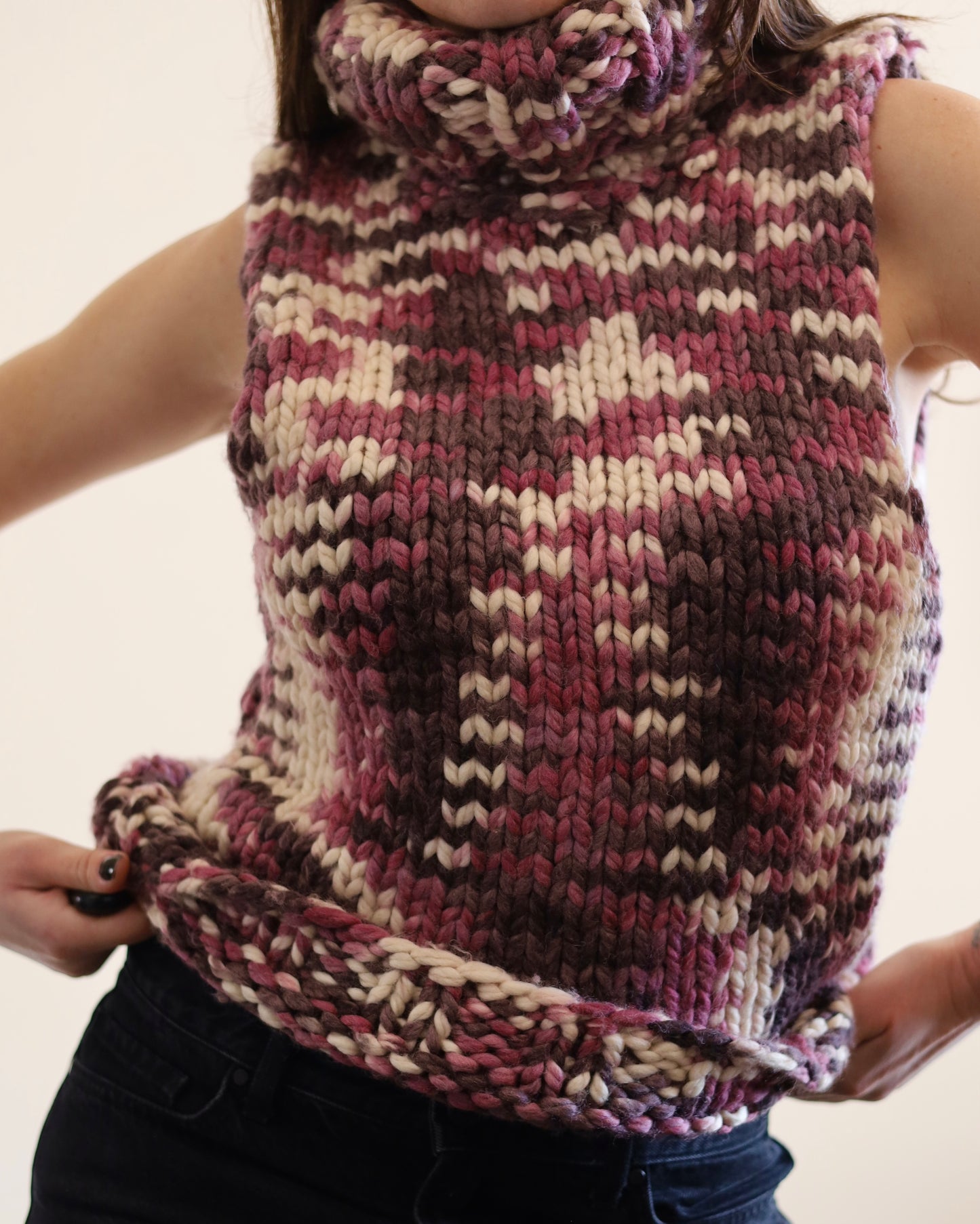 Chunky knit vest top