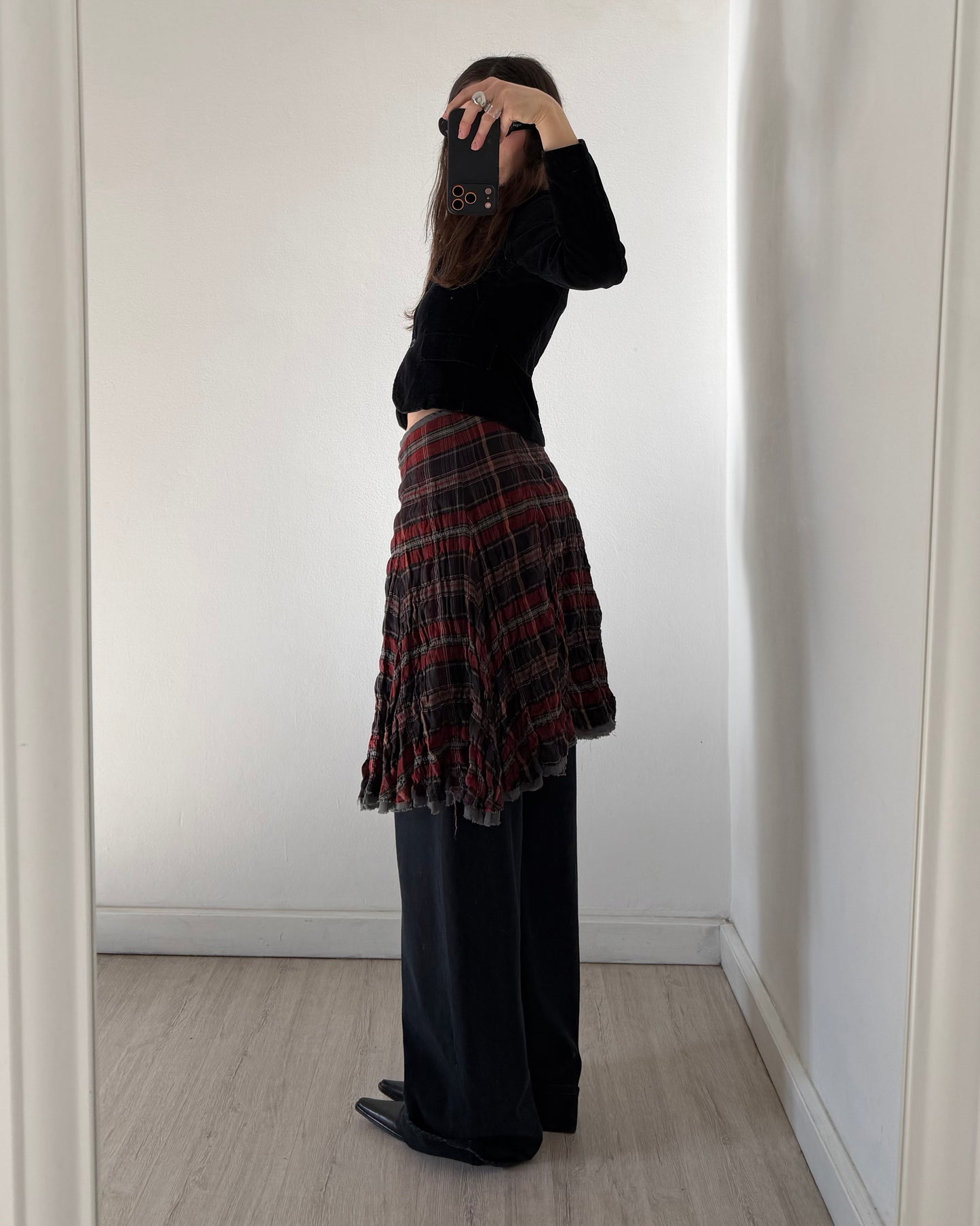 Trussardi check skirt