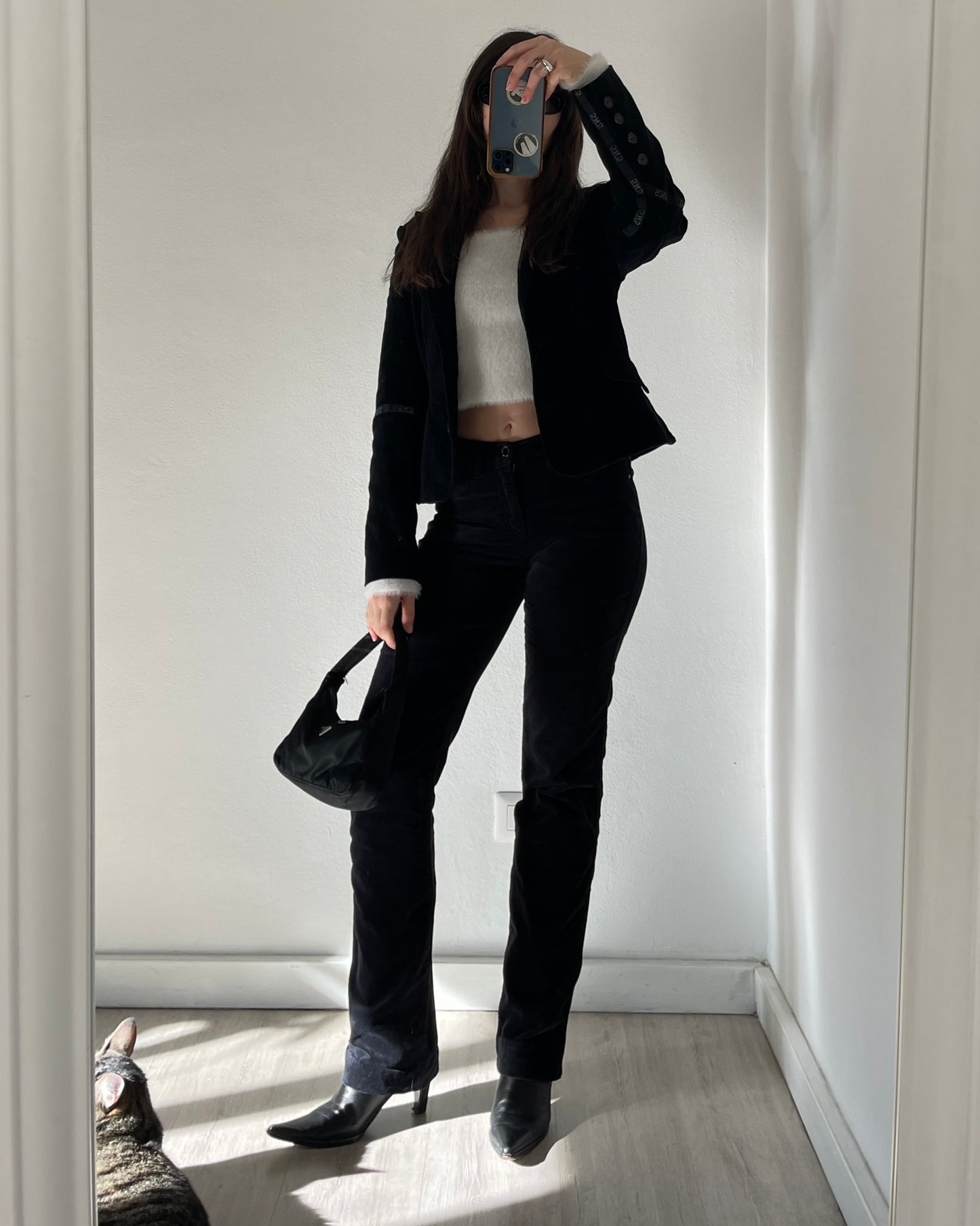 Giorgio Armani bootcut velvet trousers