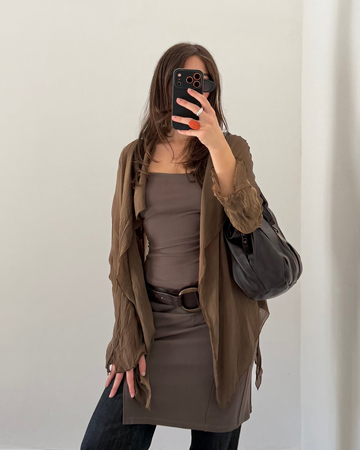 Silk asymmetric blouse