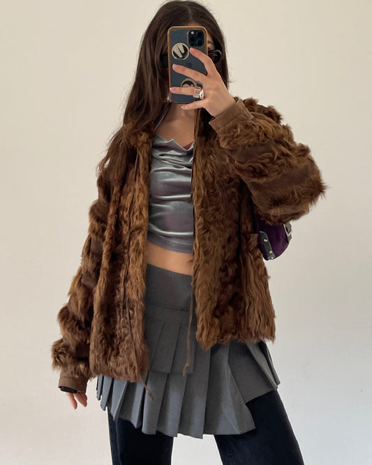 Iridescent velvet top