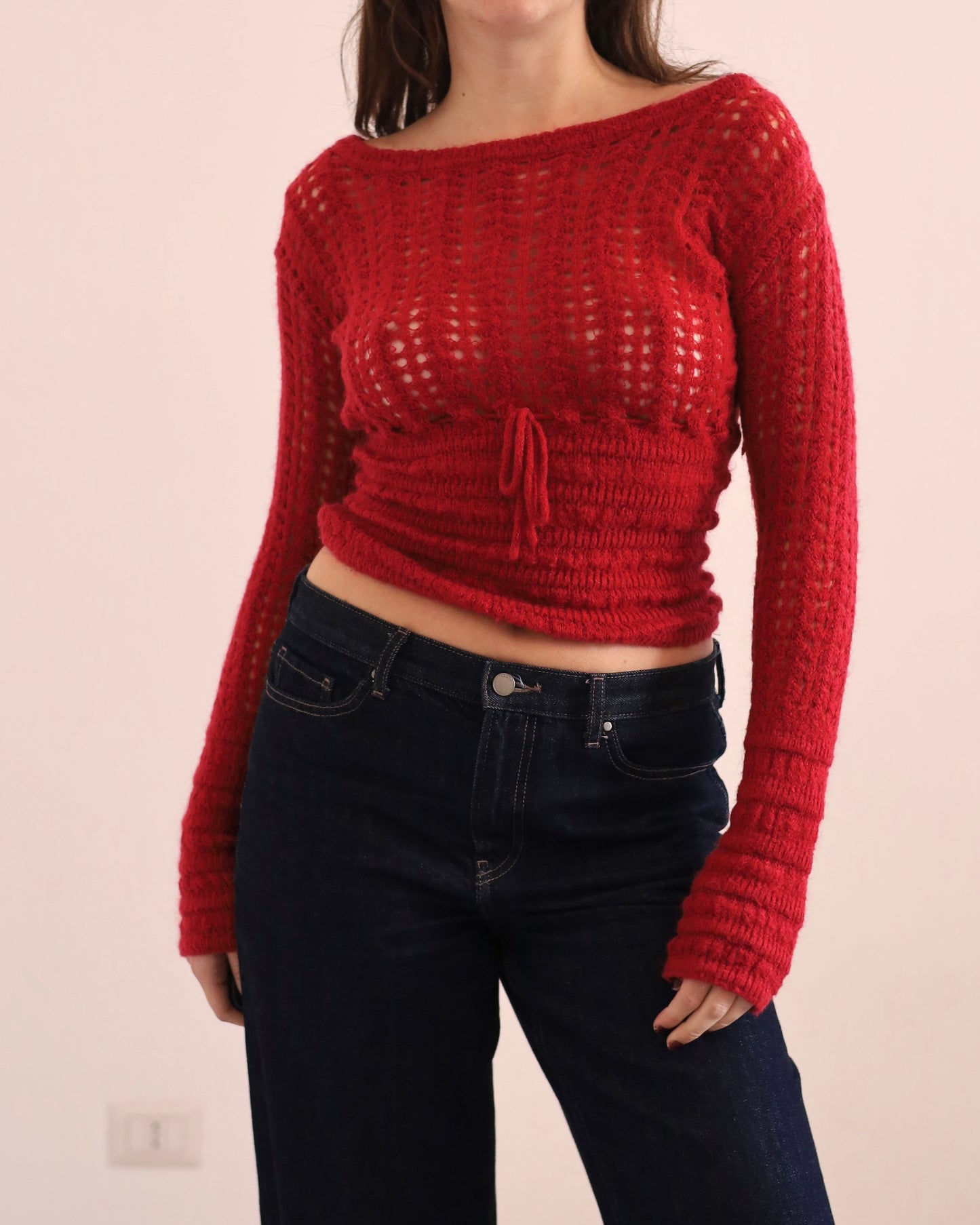 Knitted mohair top