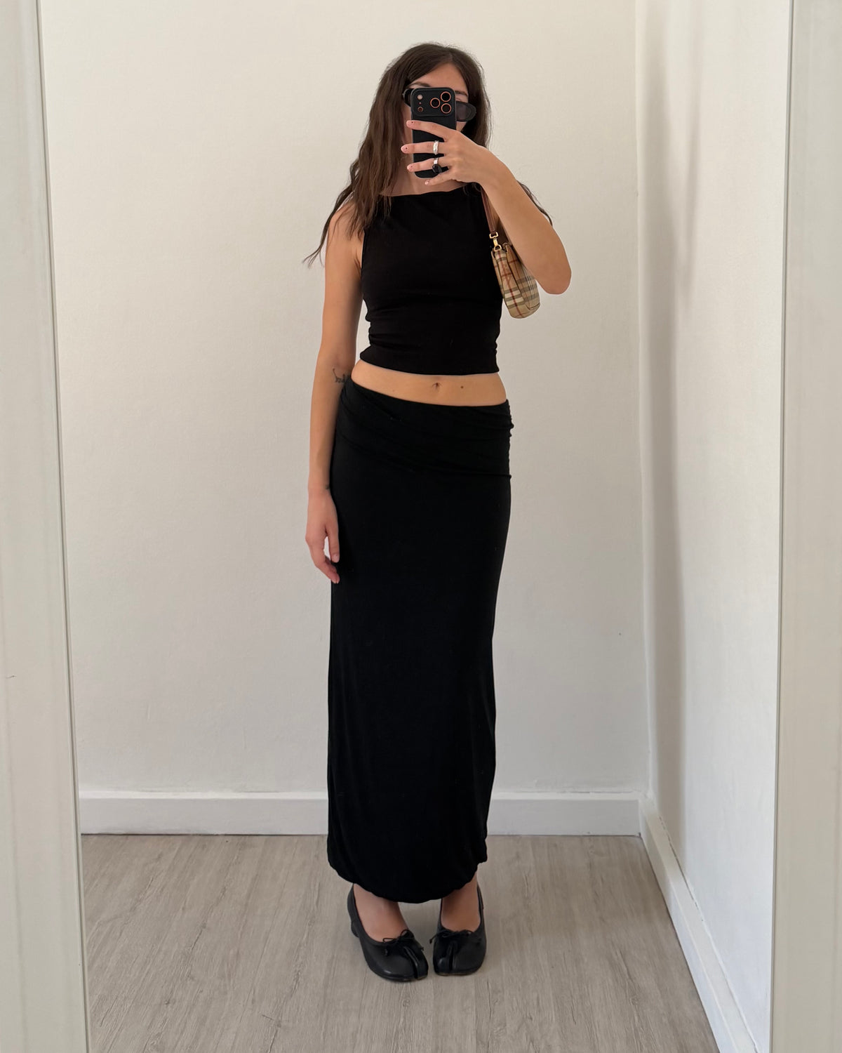 Jersey maxi skirt