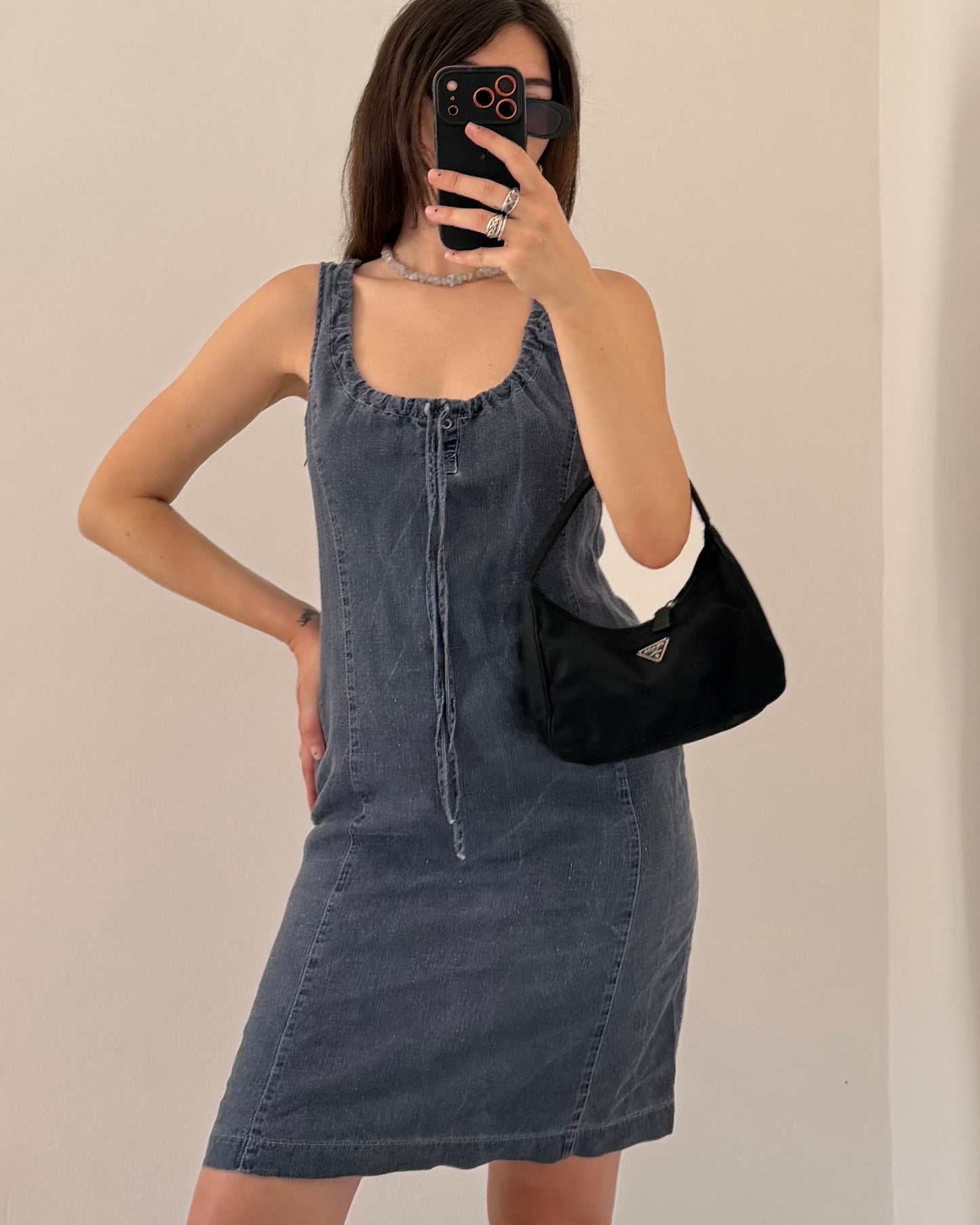 Armani linen mini dress
