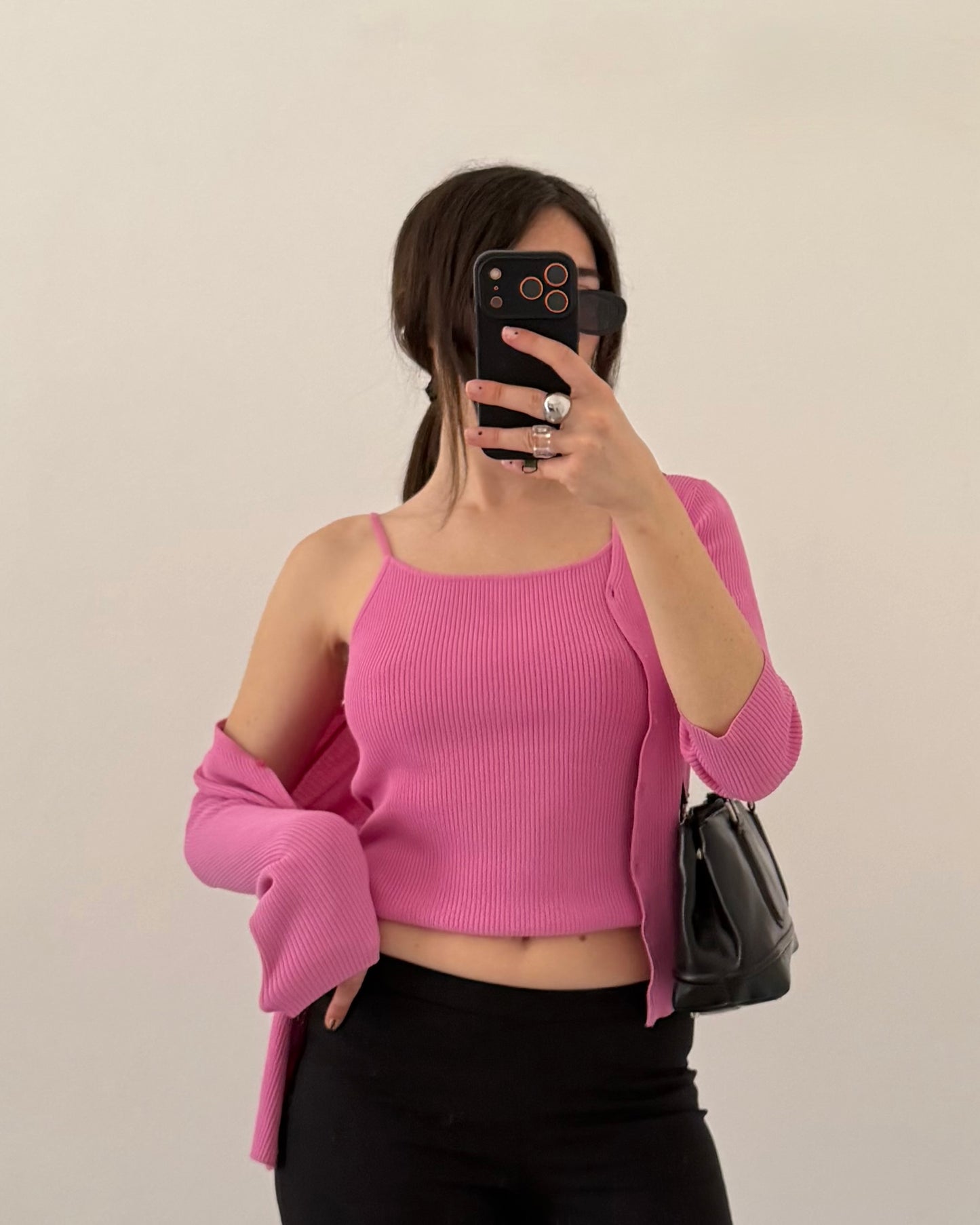 Twin-set top and cardigan