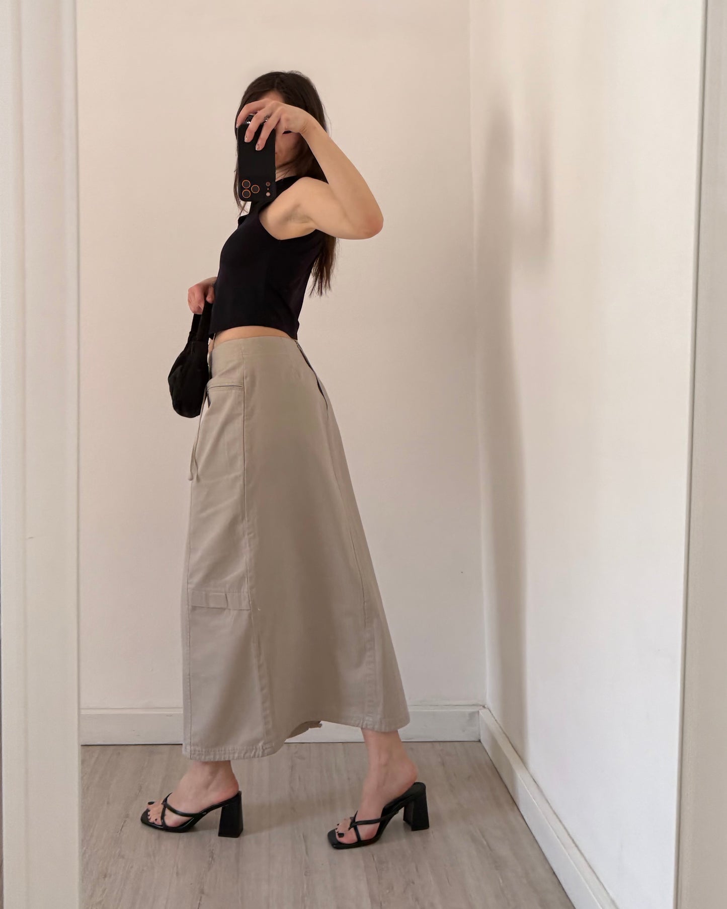 Cargo maxi skirt