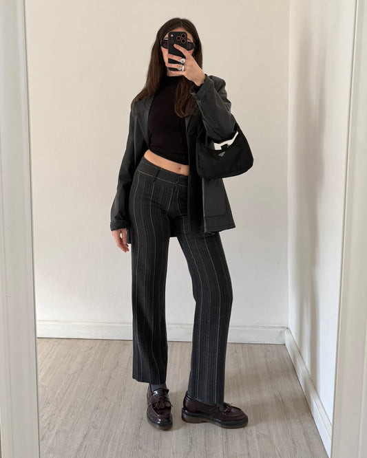 00s pinstripe trousers