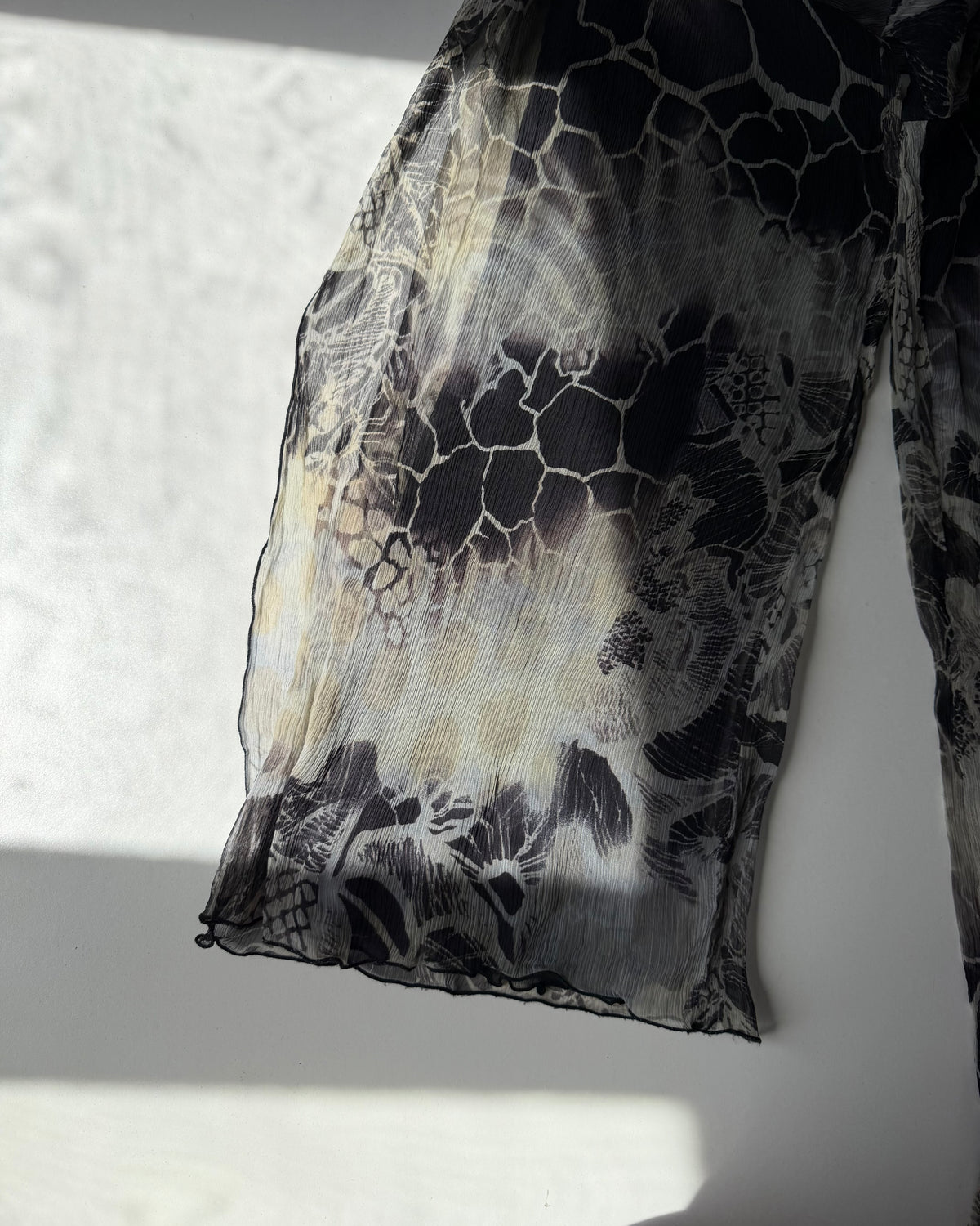 Silk flare trousers