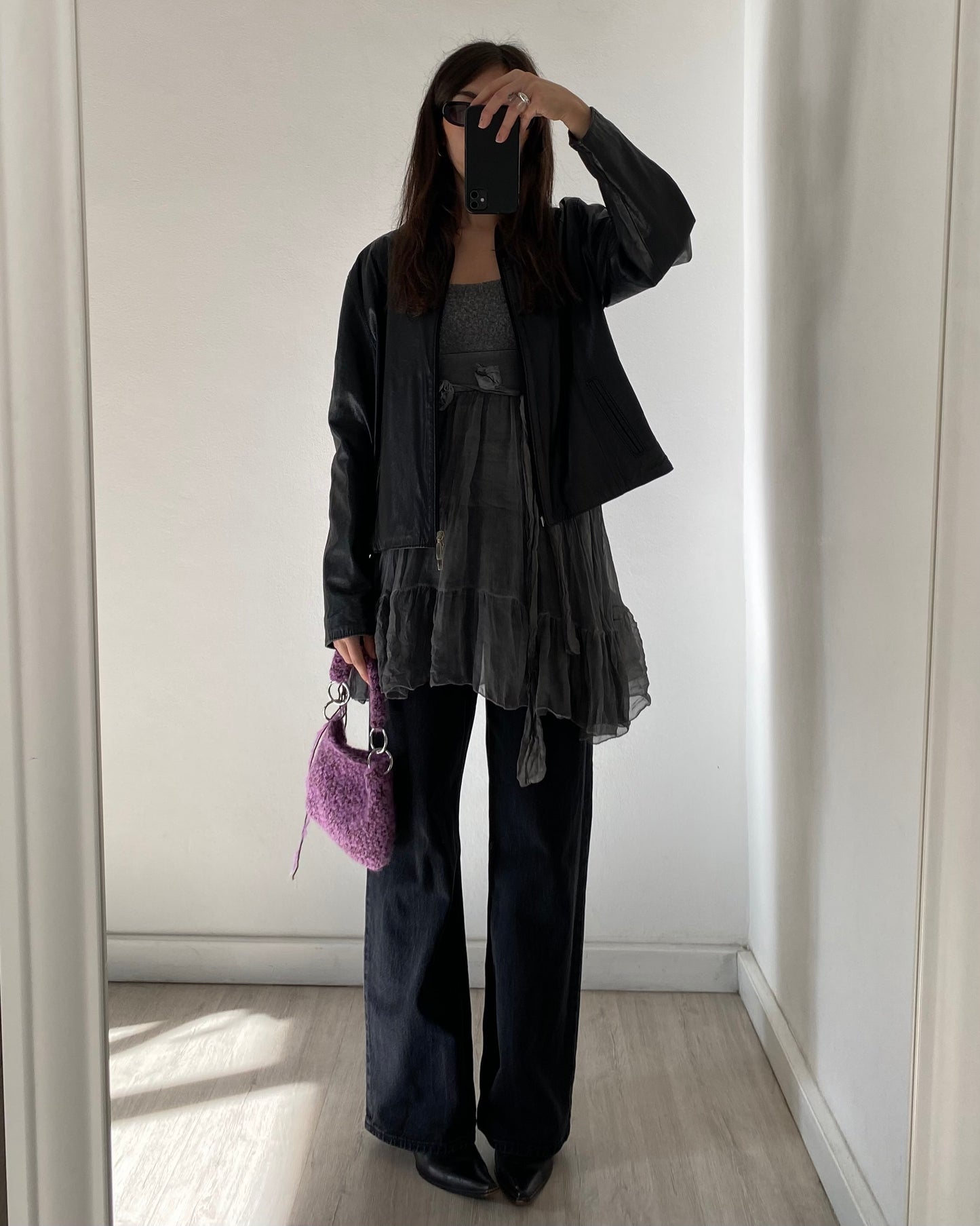 Silk&mohair mini dress