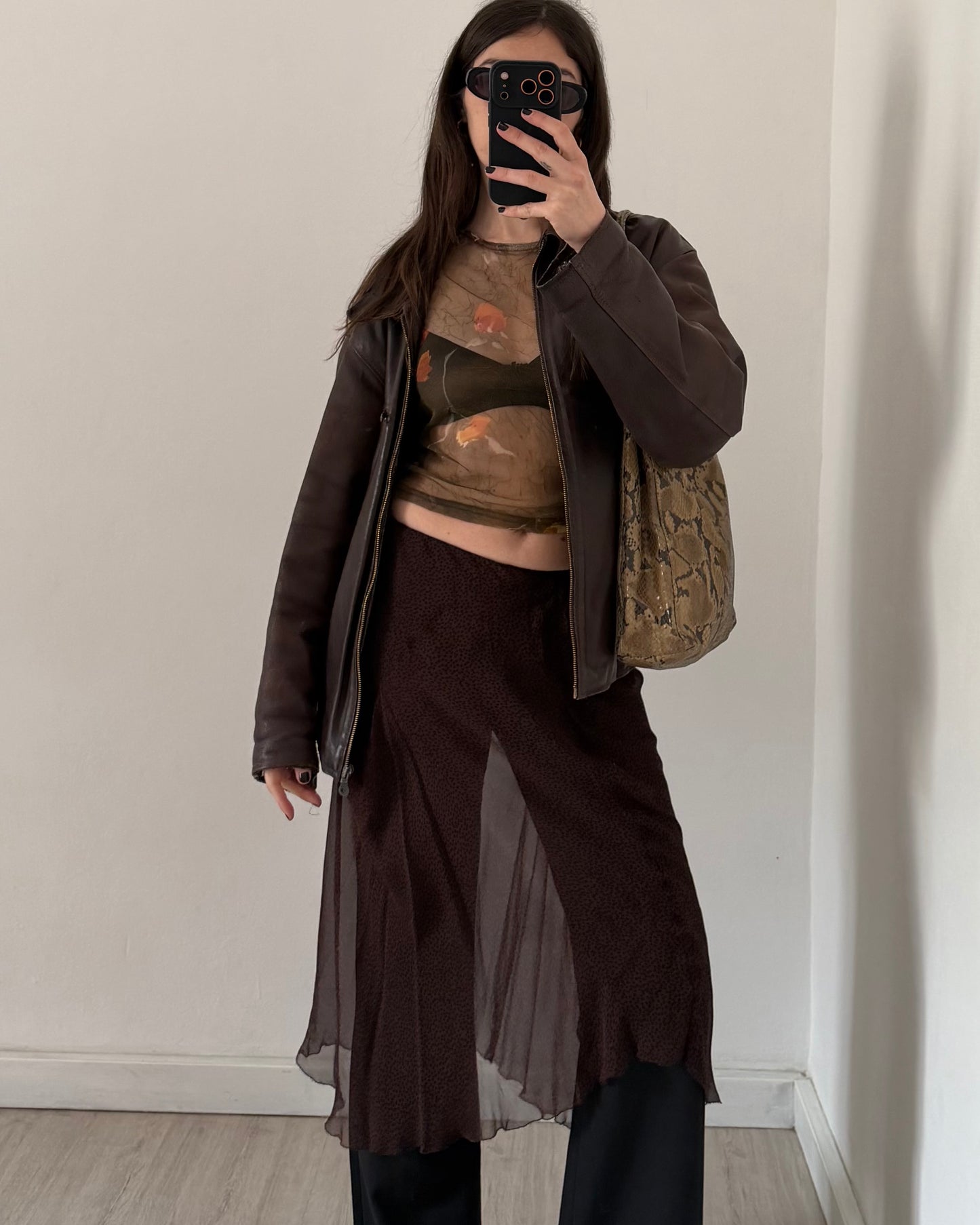 Micro mesh sheer top