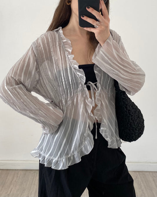 Crinkle blouse top