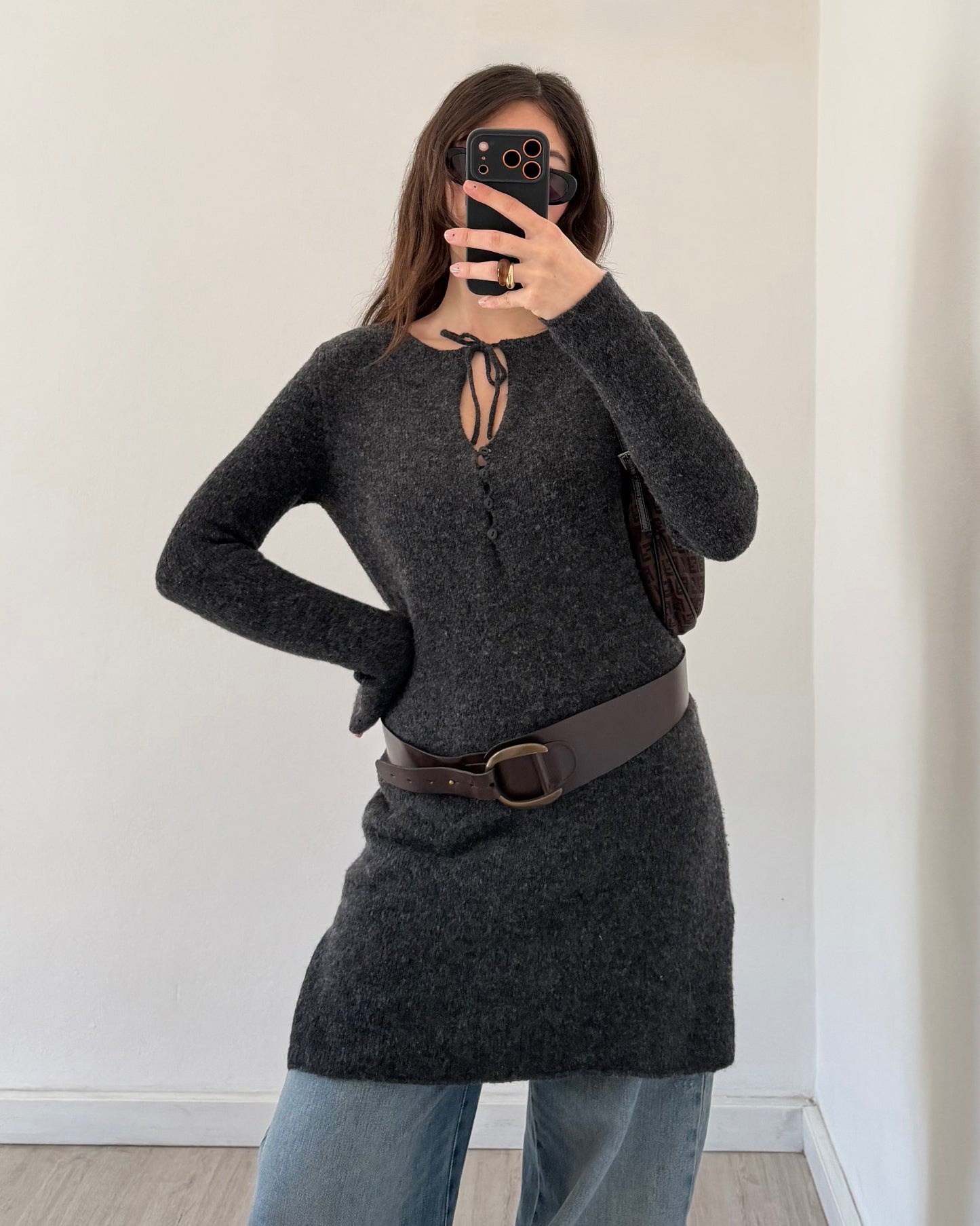 Wool mini dress