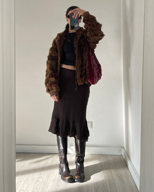 Fur suede jacket