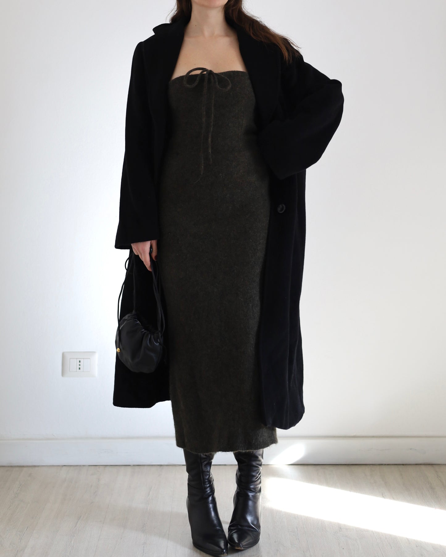 Wool longuette dress