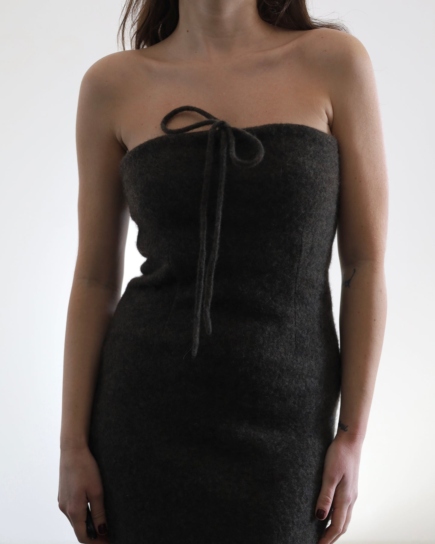 Wool longuette dress