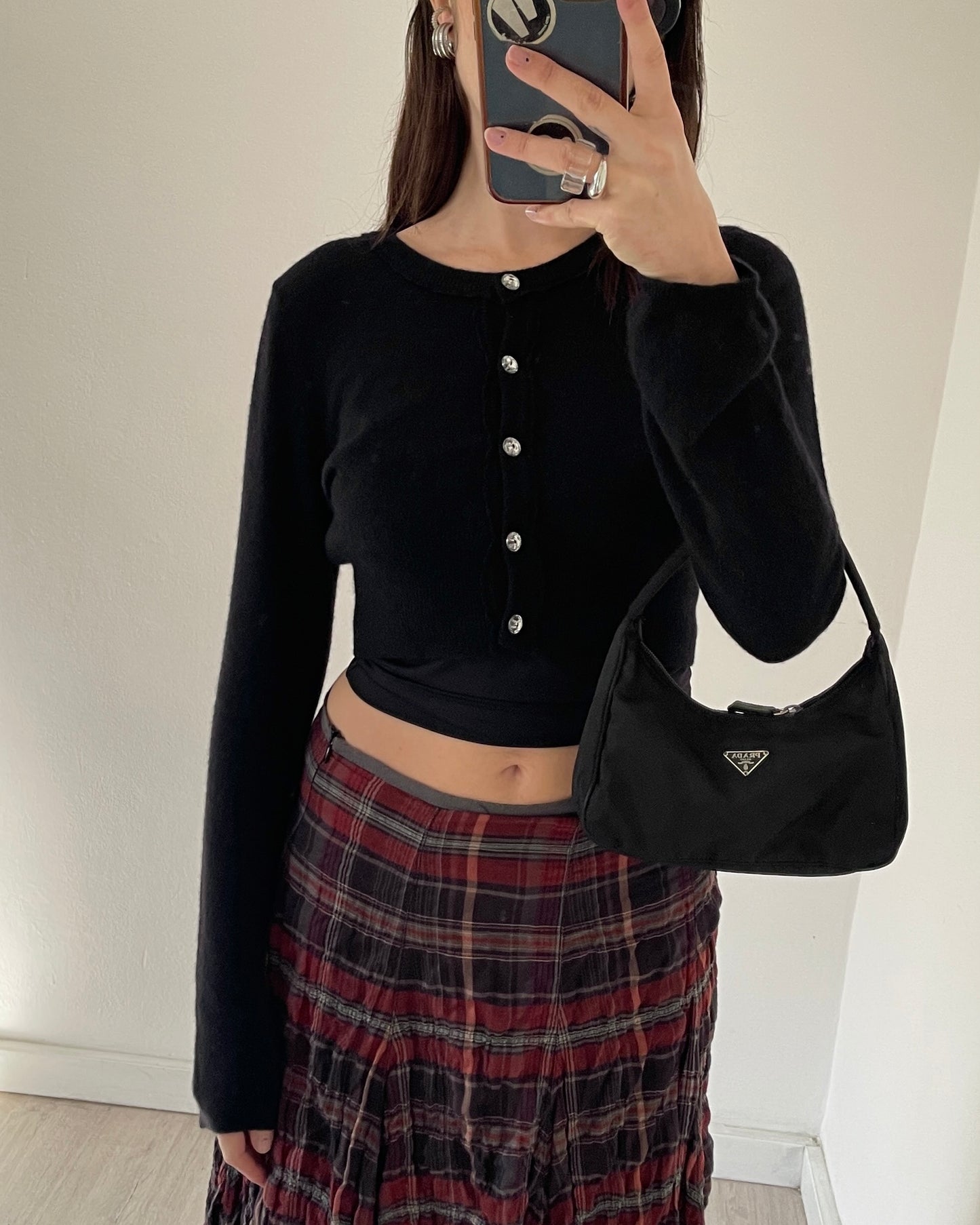 Angora wool mini cardigan