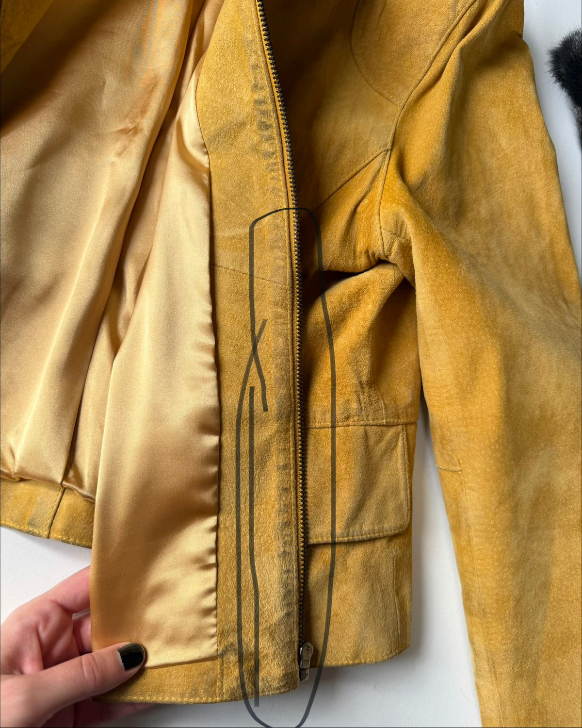 Senape suede jacket