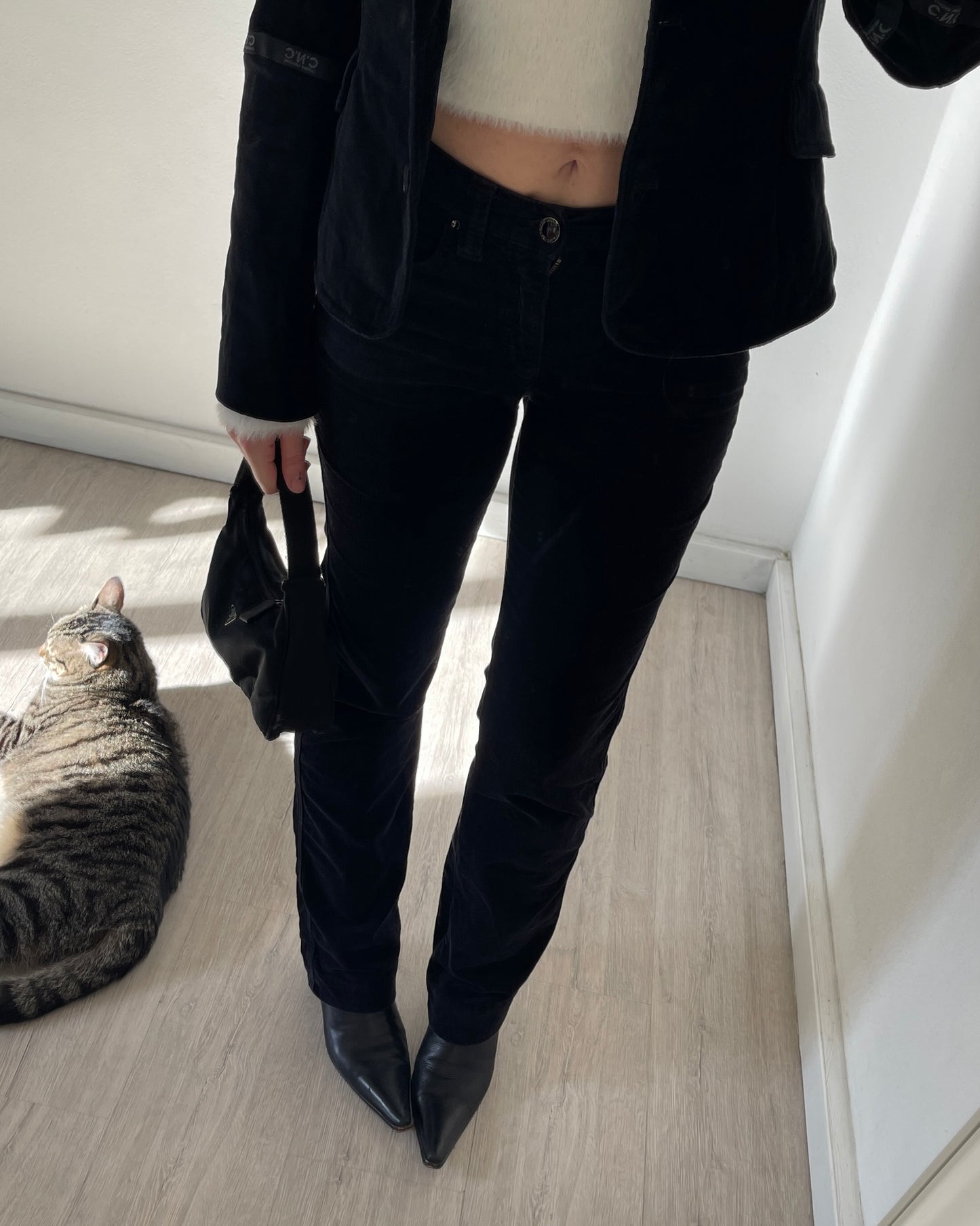 Giorgio Armani bootcut velvet trousers