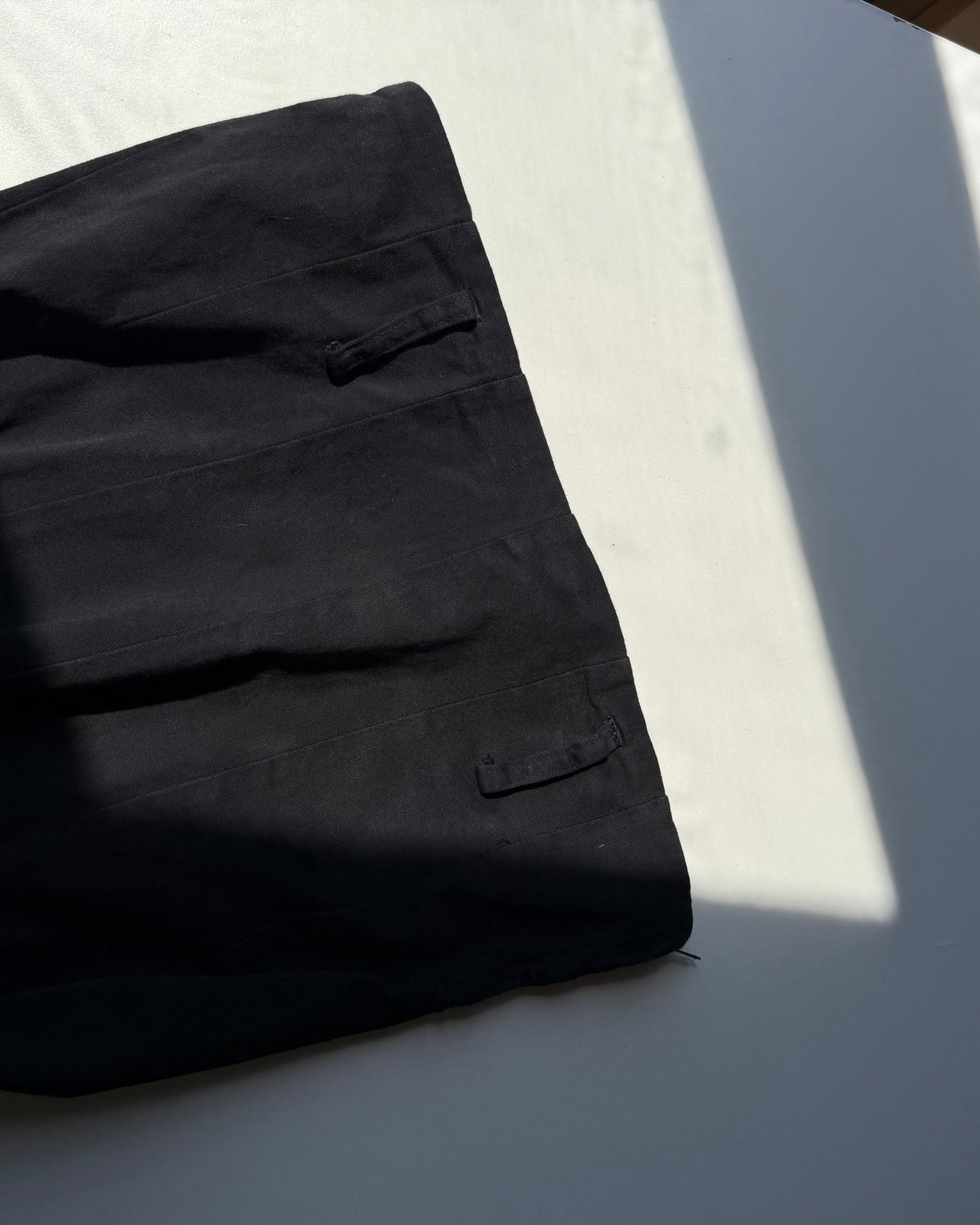 y2k black cotton midi skirt