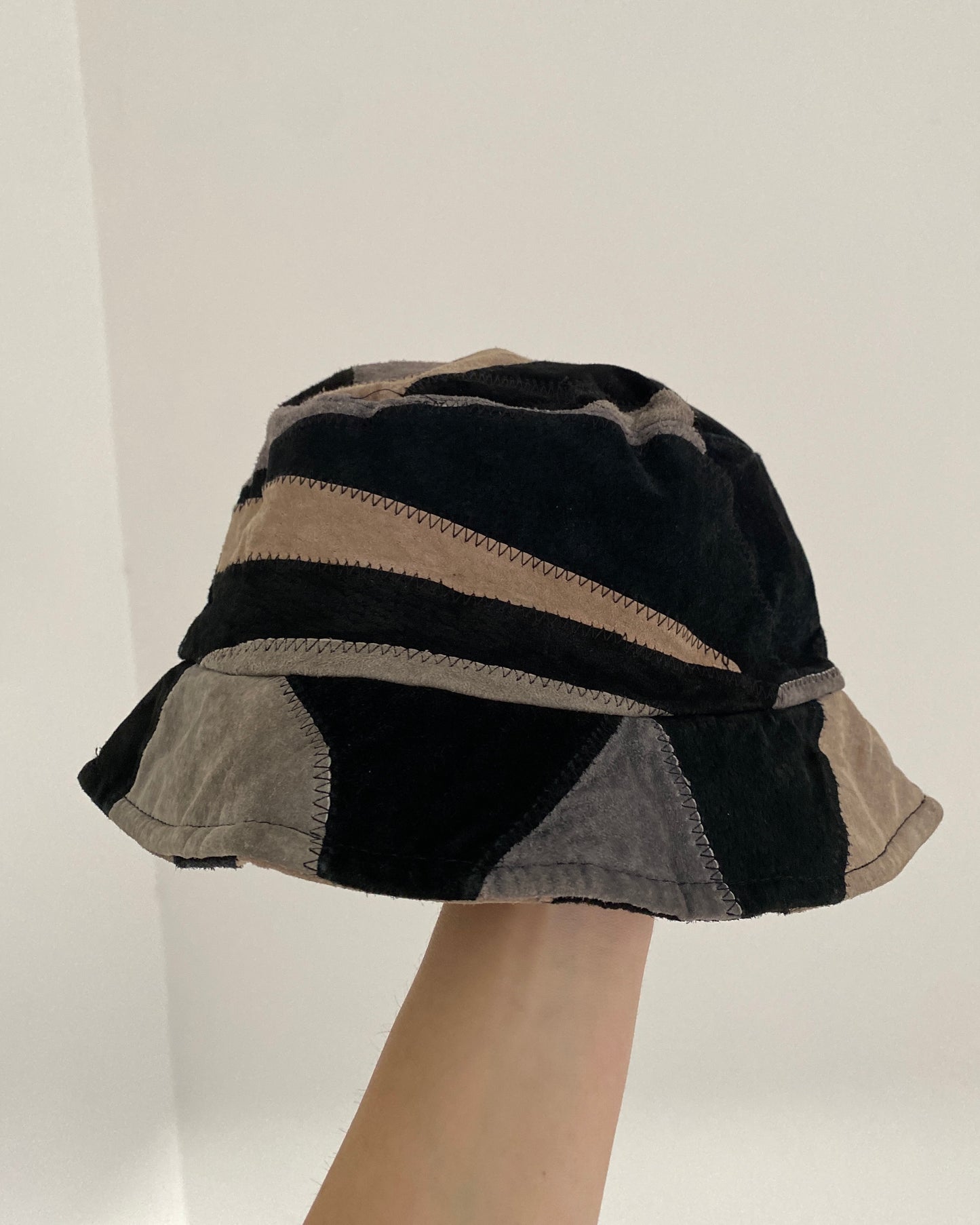 Leather bucket hat