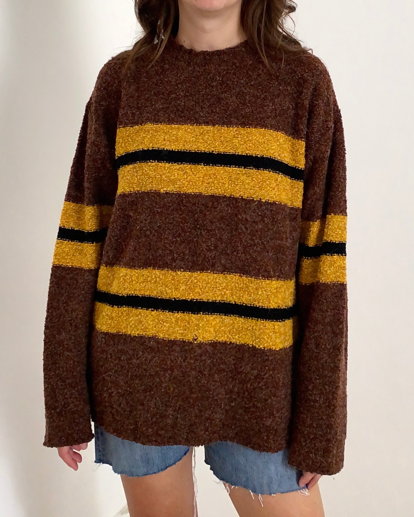 90s knitted striped jumper