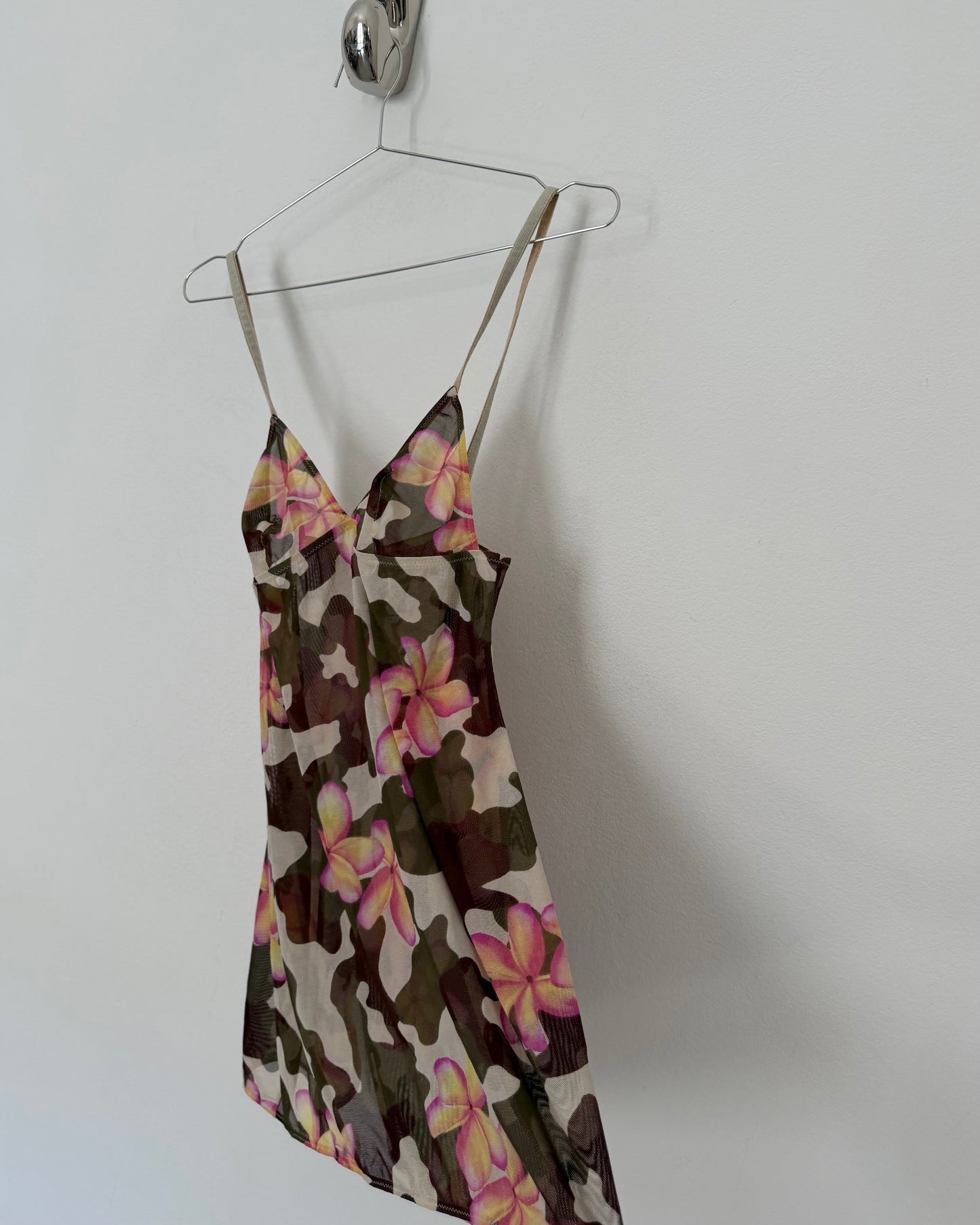 Micro mesh floral top