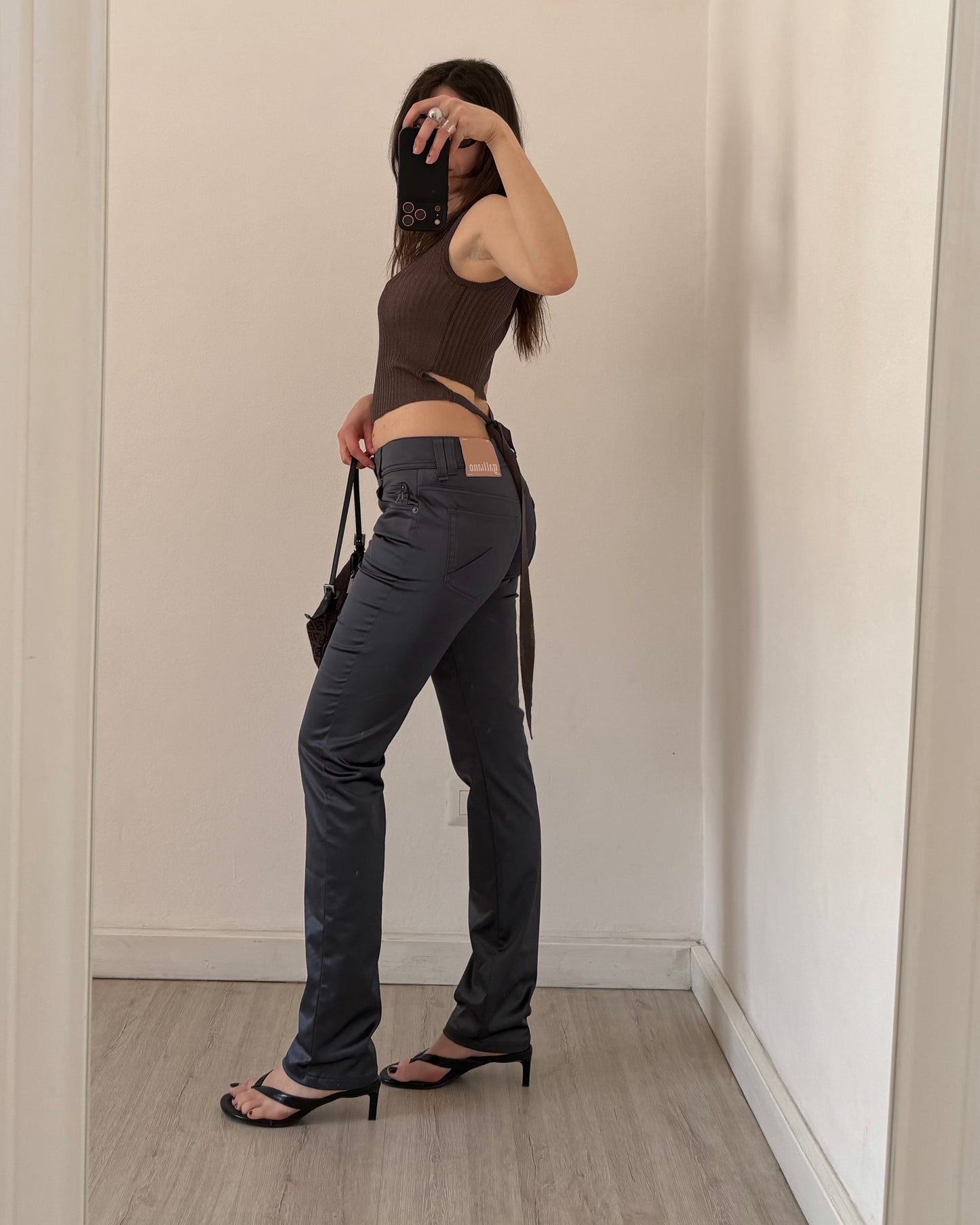 Jean Paul Gaultier satin trousers