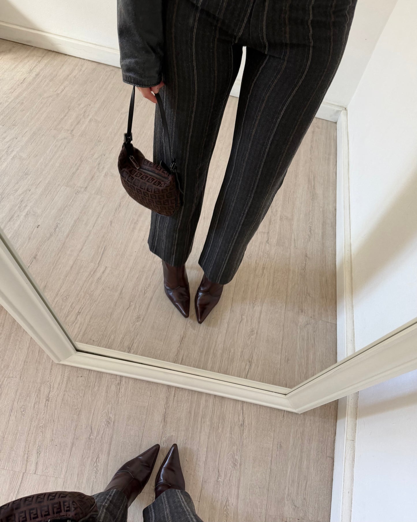 00s pinstripe trousers