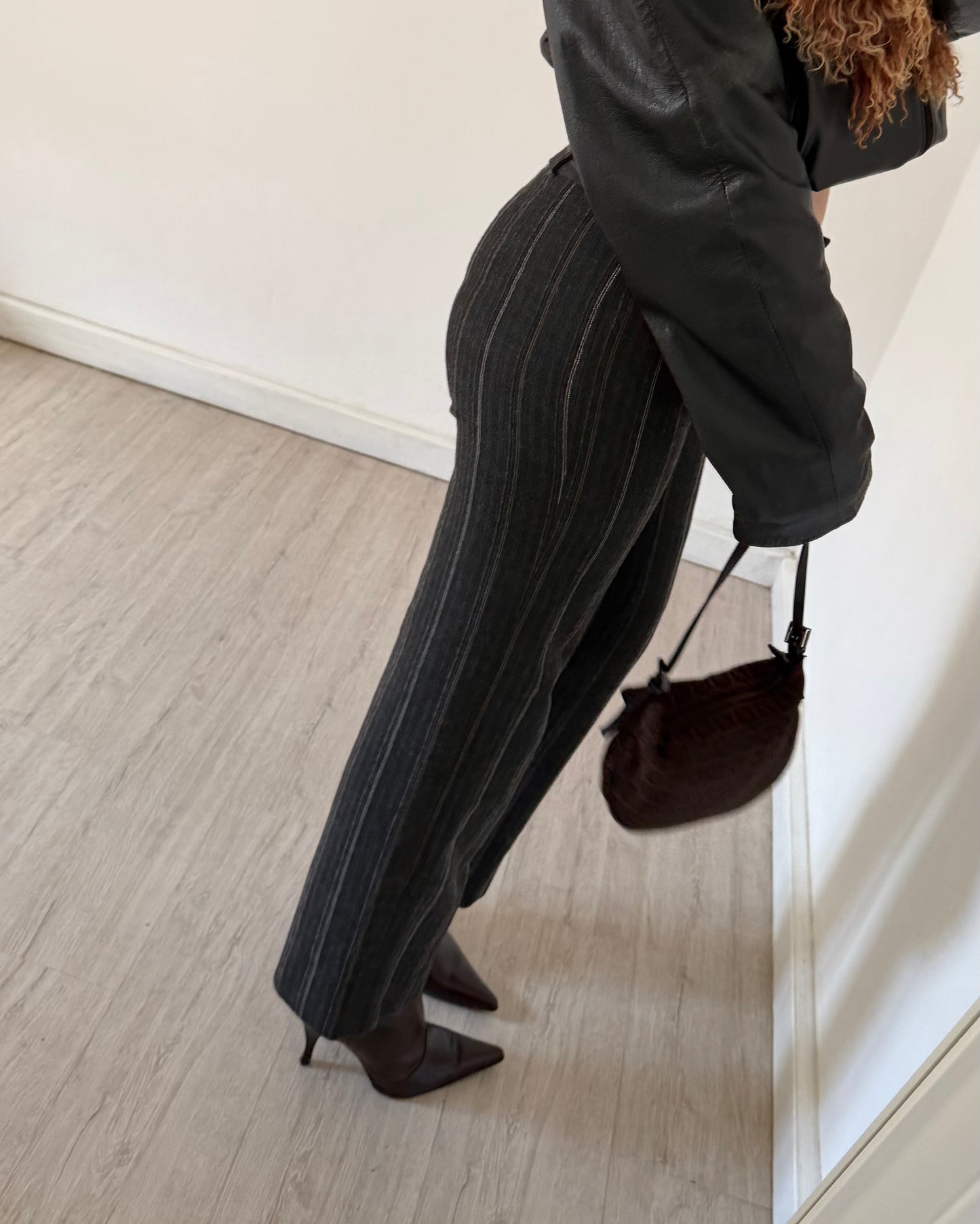 00s pinstripe trousers