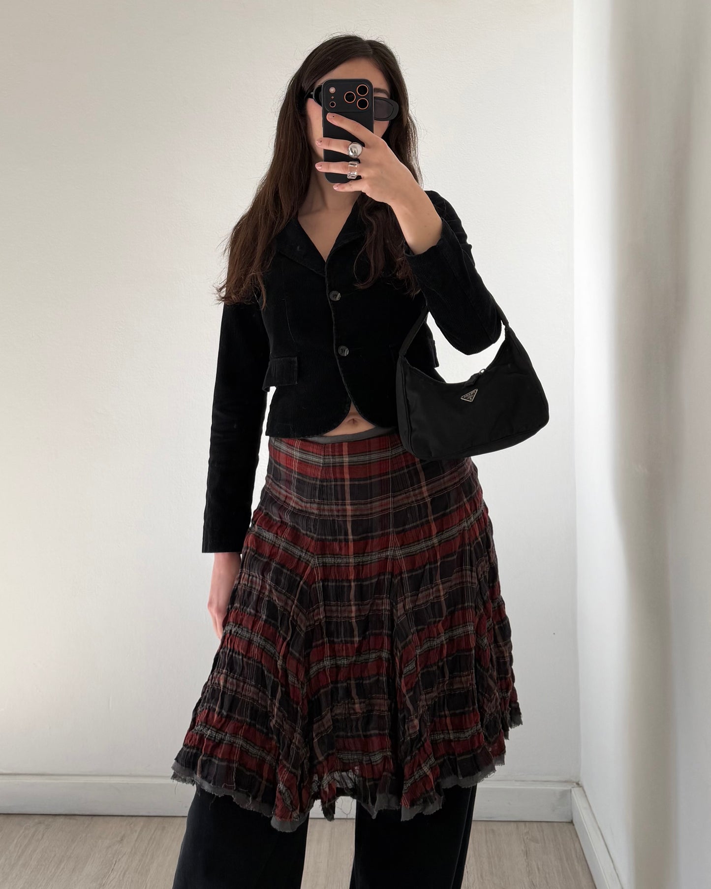 Trussardi check skirt