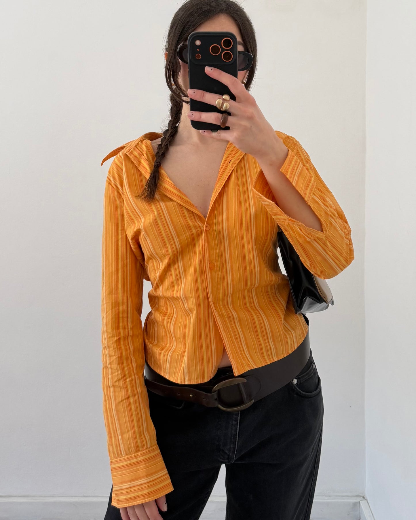 Orange striped shirt