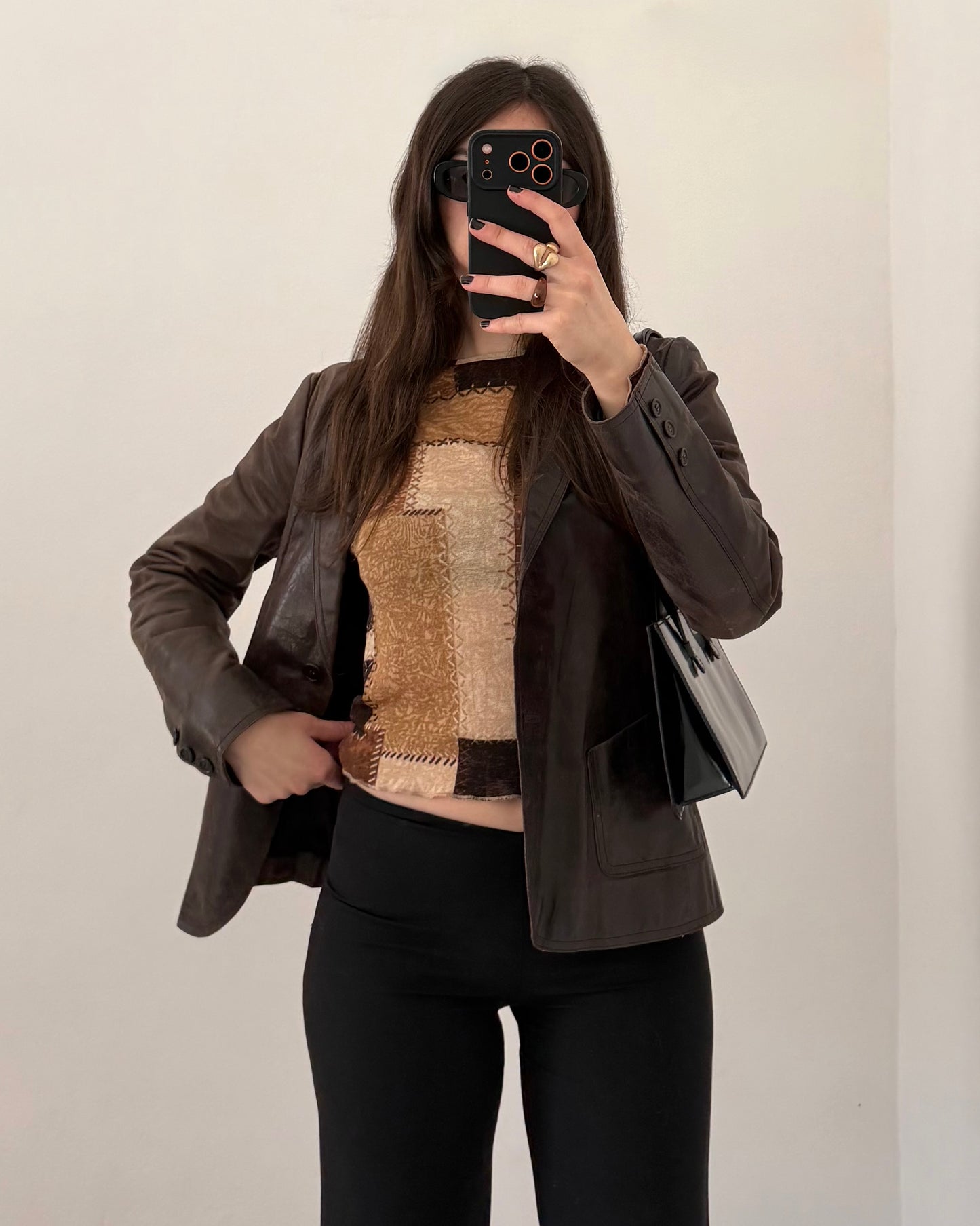 Patchwork micro mesh top