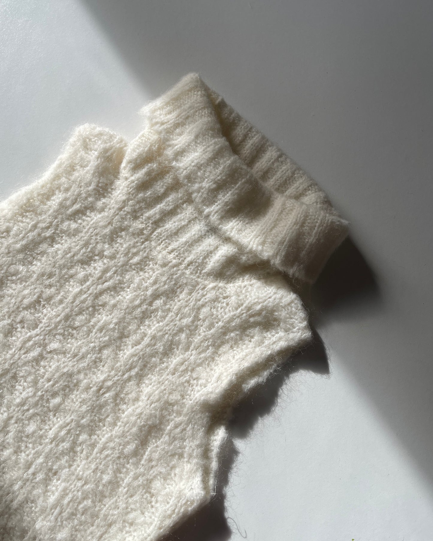 Mohair knit sleeveless top