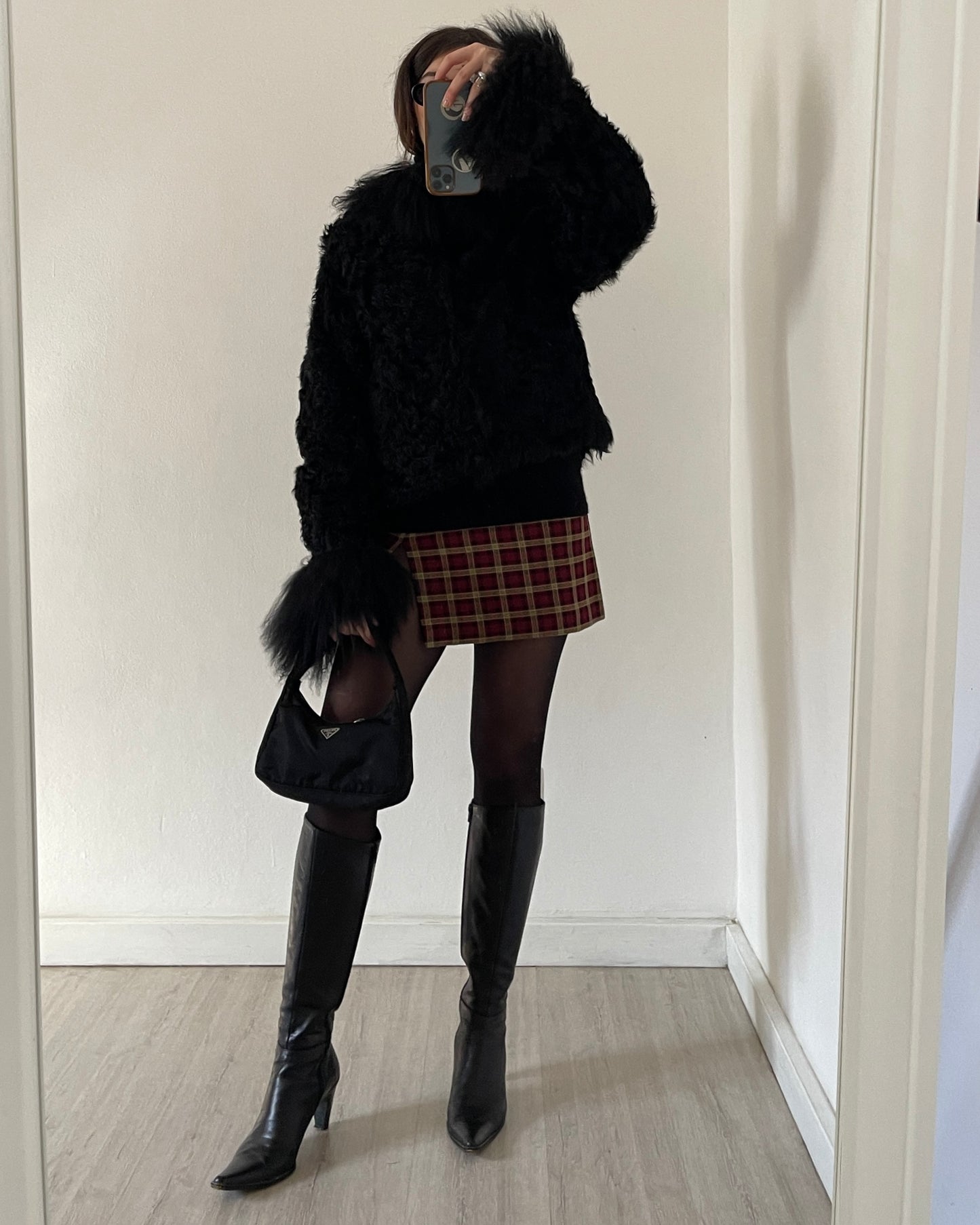 Tartan mini skirt