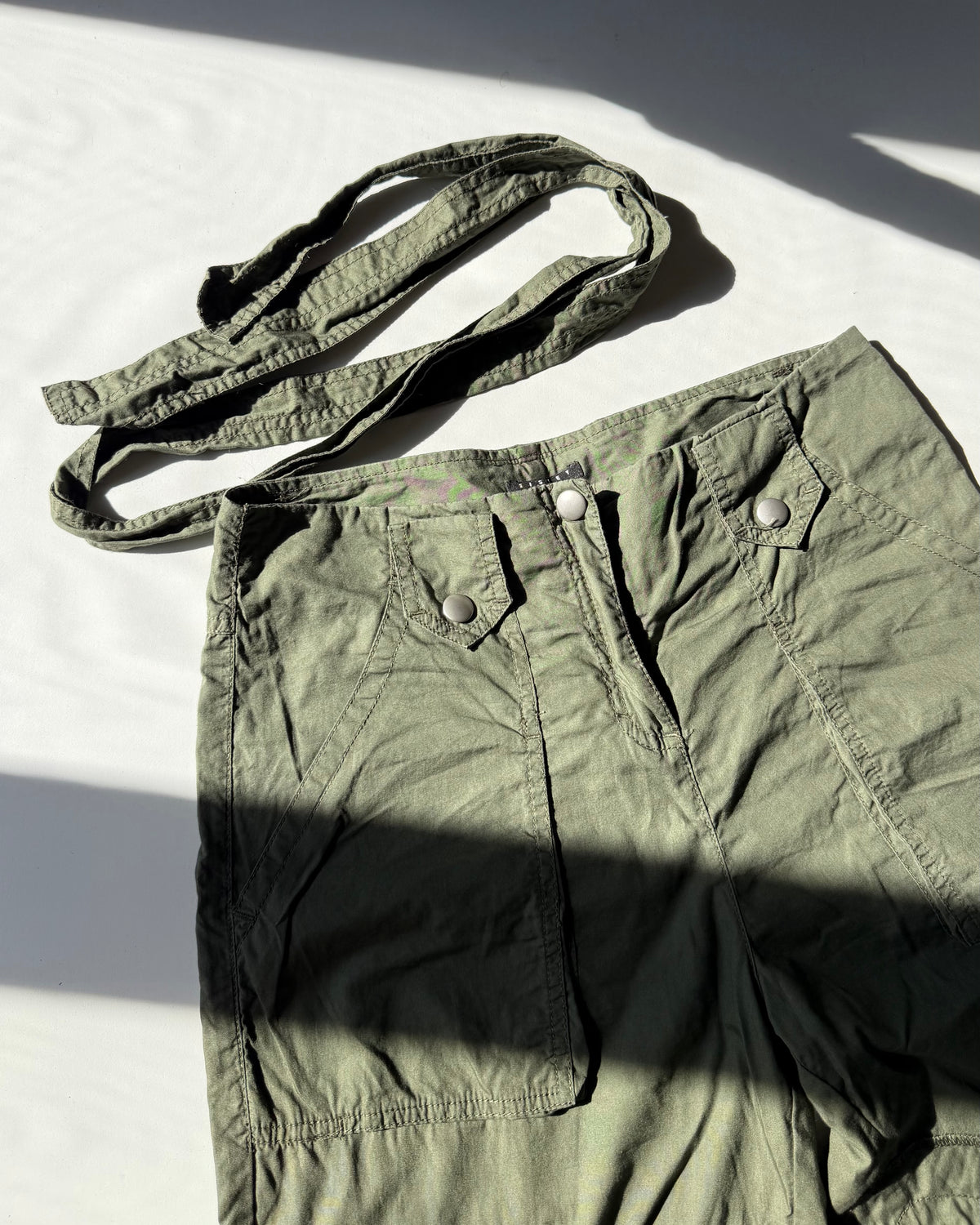 Khaki cargo trousers