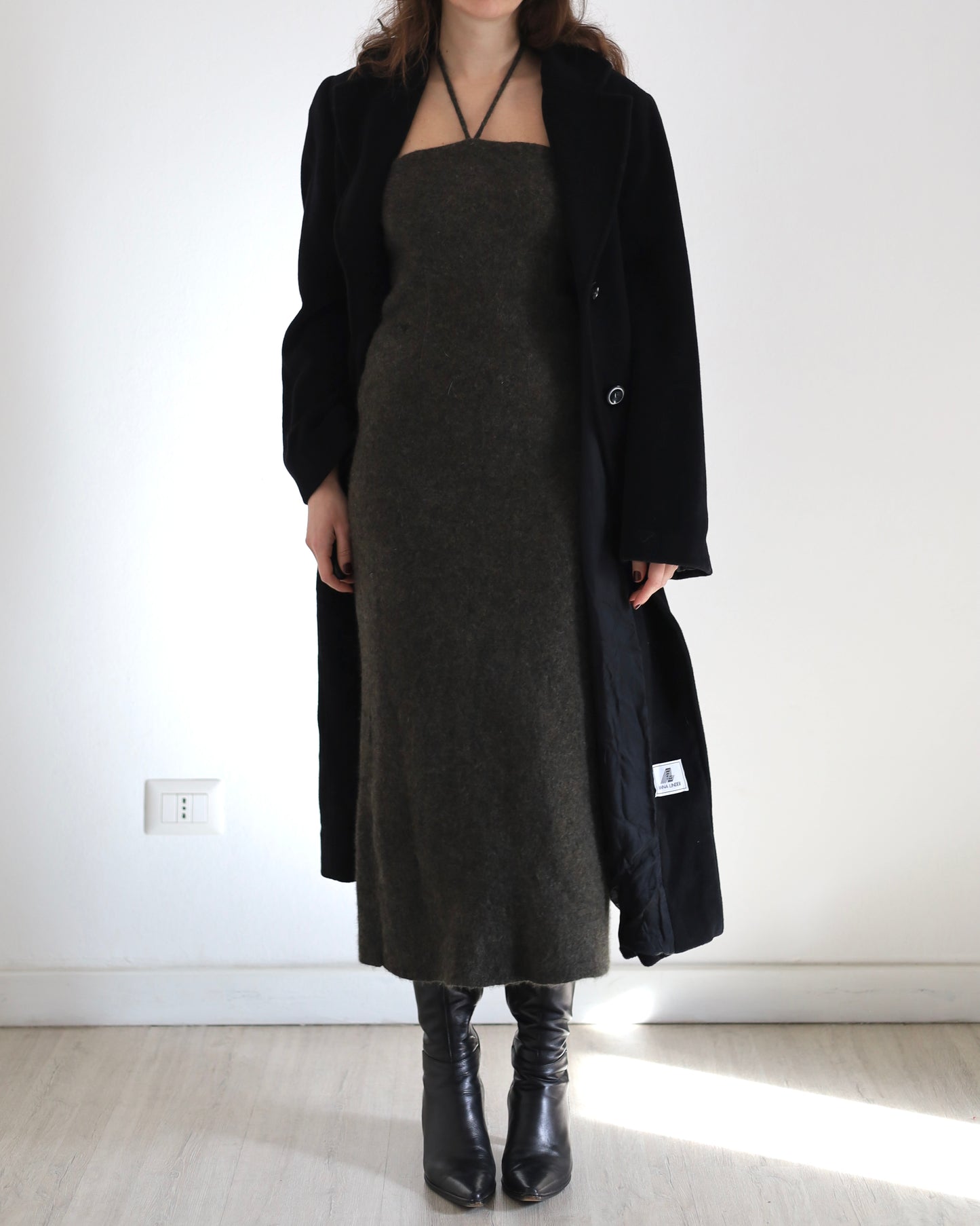 Wool longuette dress